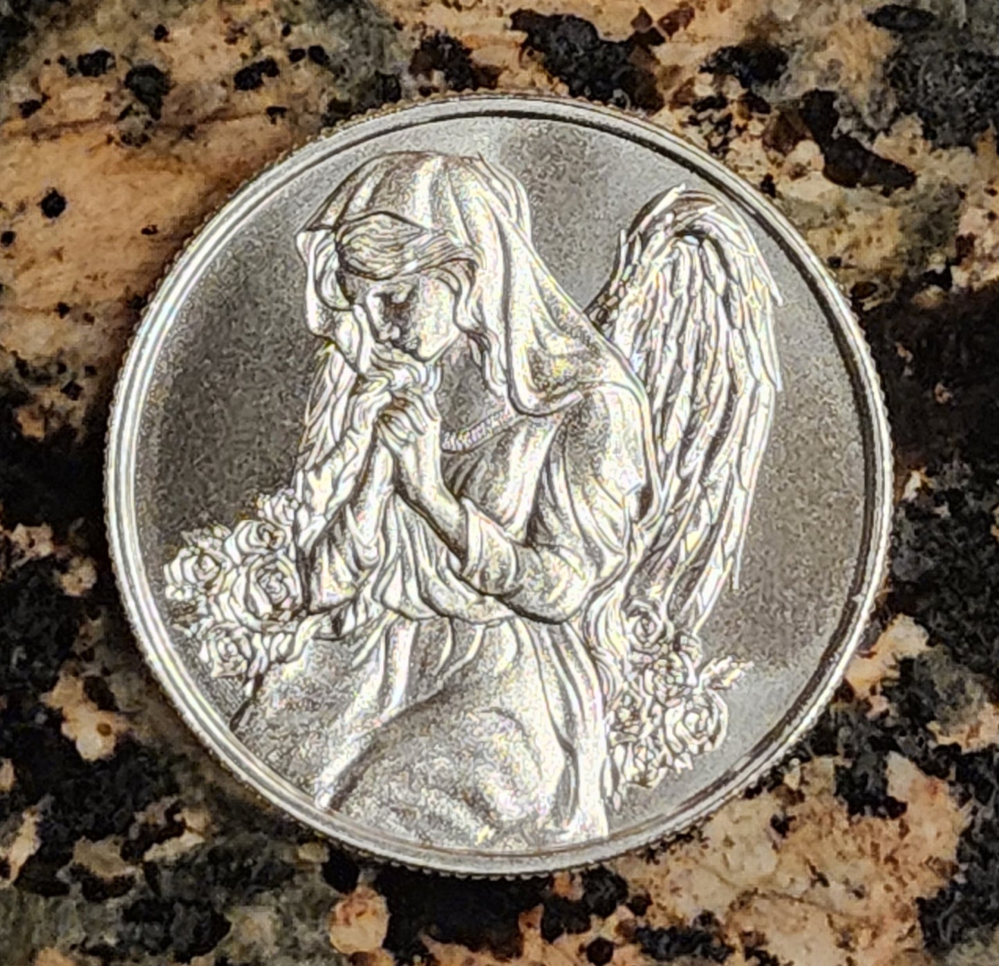 Angel In Your Pocket 1/2 Troy Ounce Fine Silver .999 BU Art Round