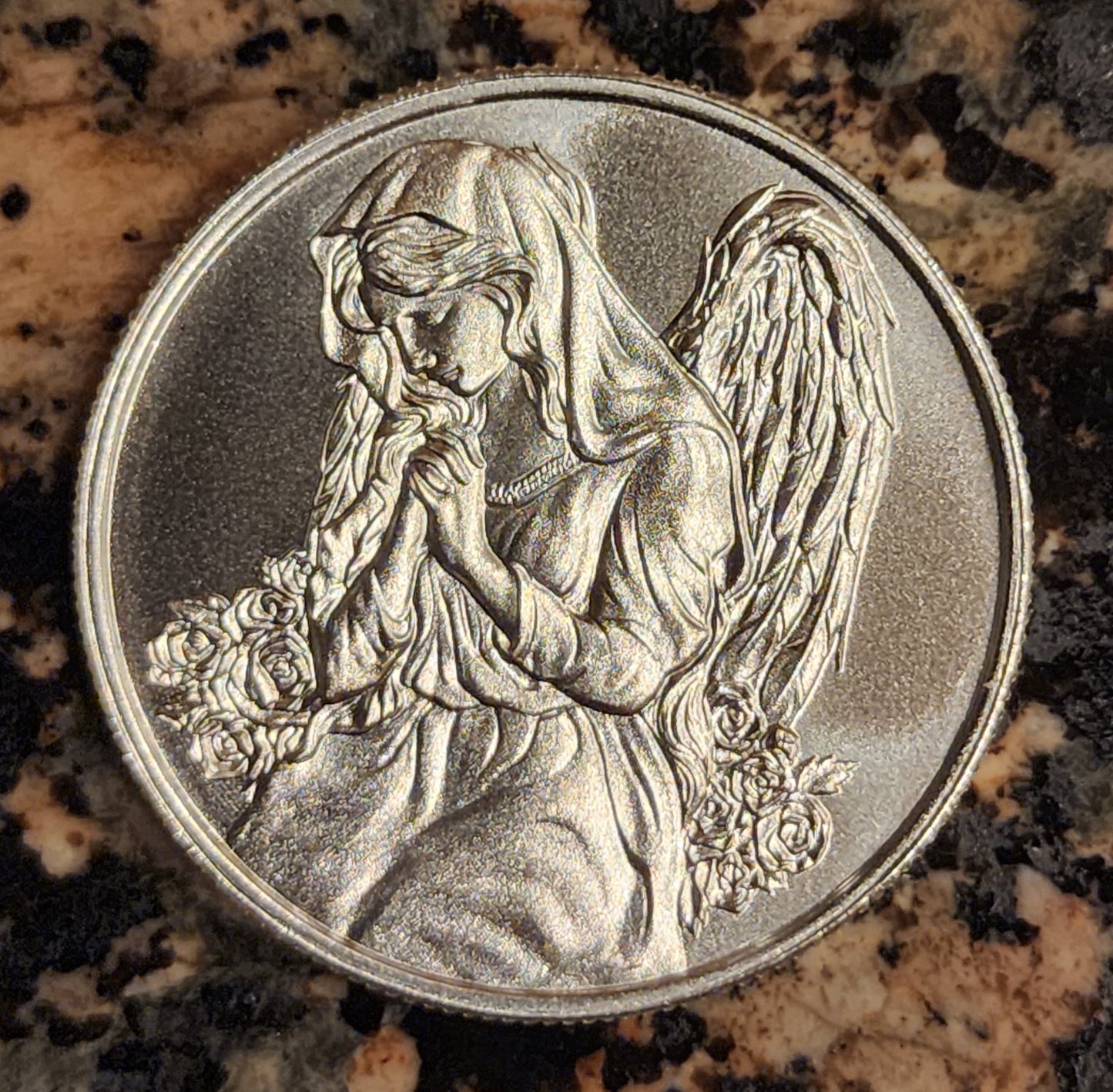 Angel In Your Pocket 1/2 Troy Ounce Fine Silver .999 BU Art Round