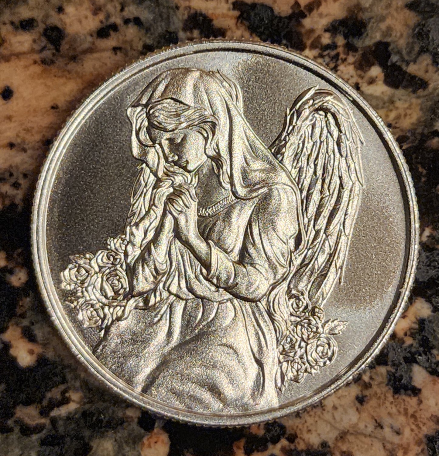 Angel In Your Pocket 1/2 Troy Ounce Fine Silver .999 BU Art Round