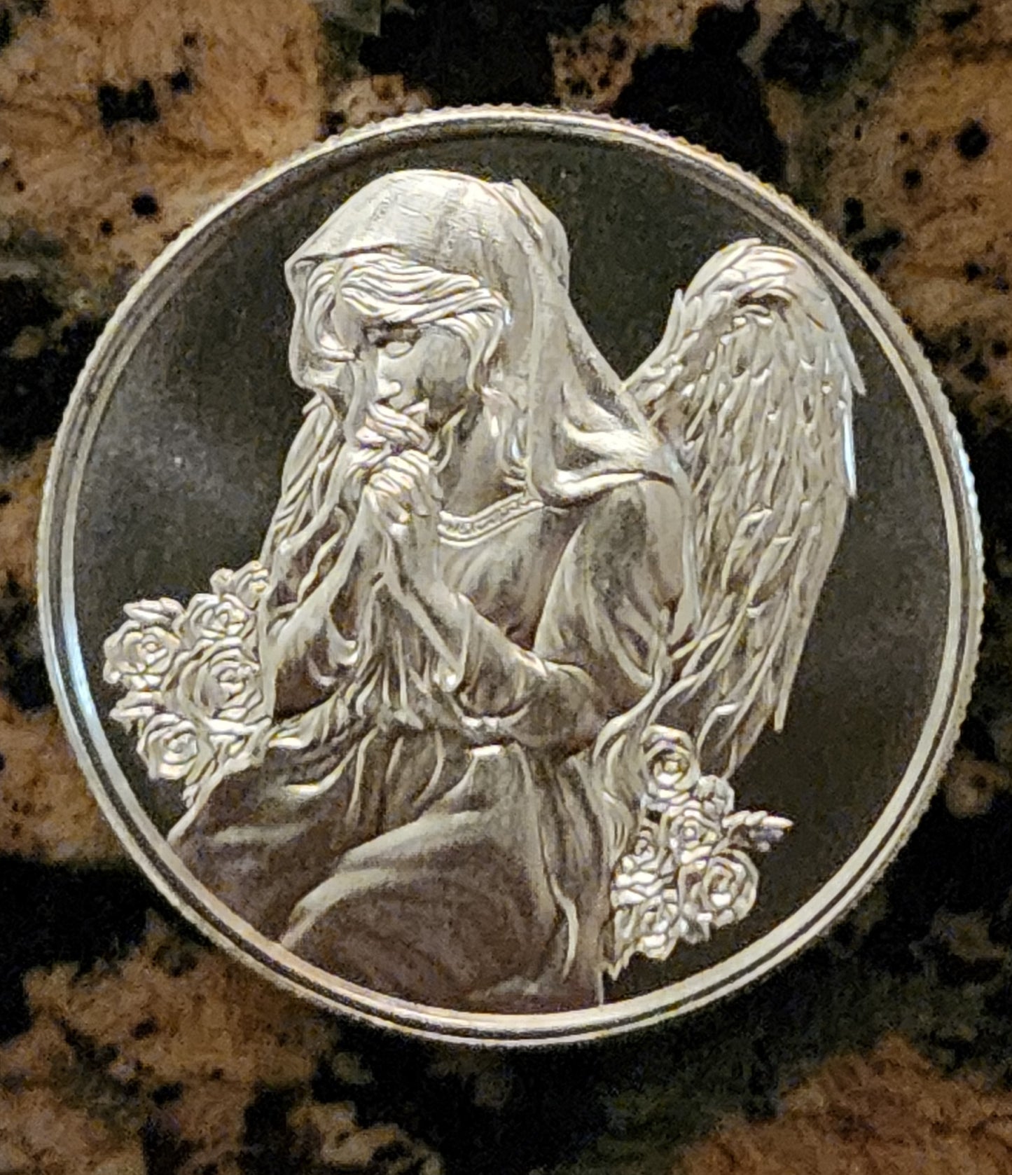 Angel In Your Pocket 1/2 Troy Ounce Fine Silver .999 BU Art Round