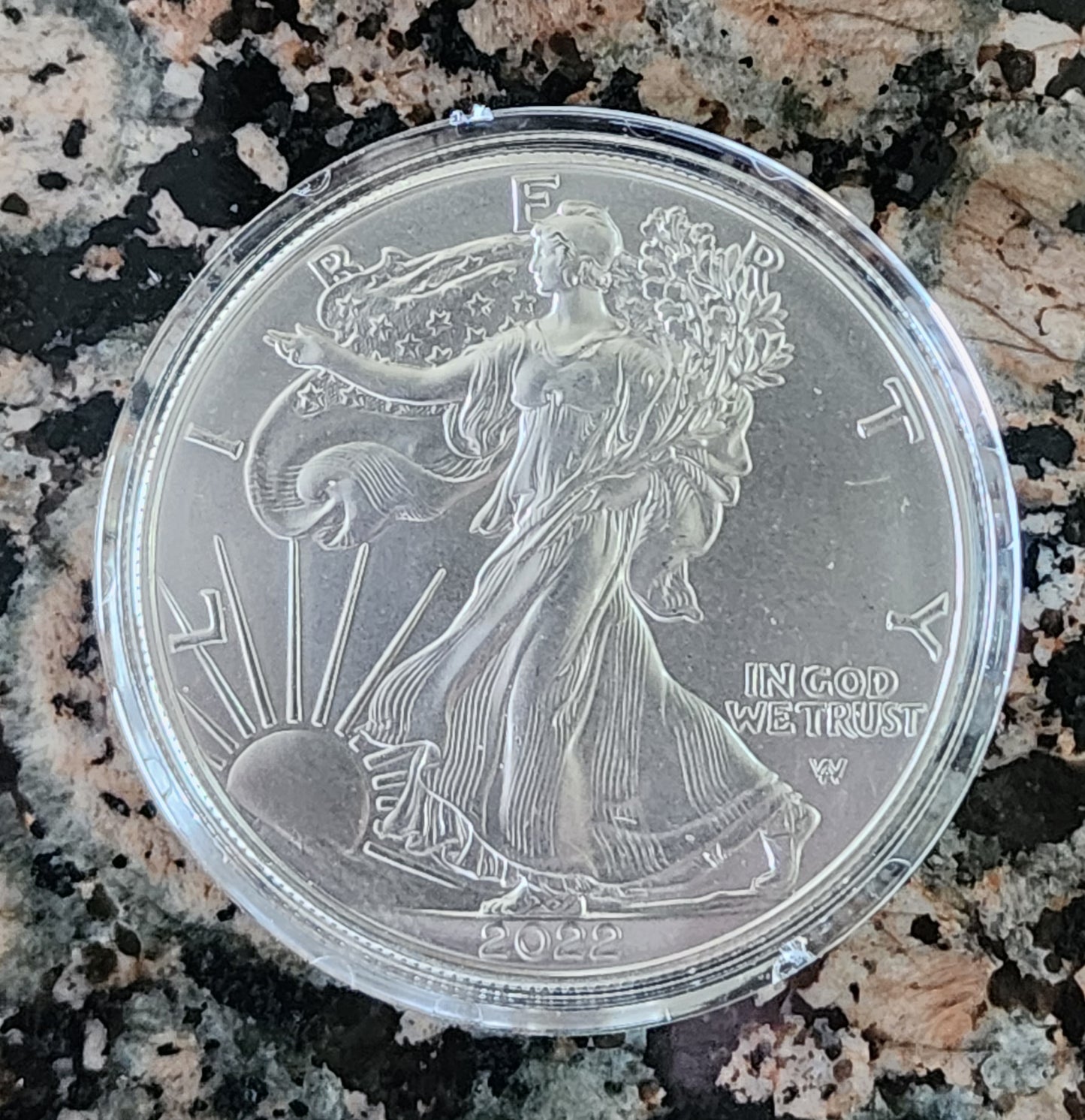 2022 Silver American Eagle BU With Protective Capsule