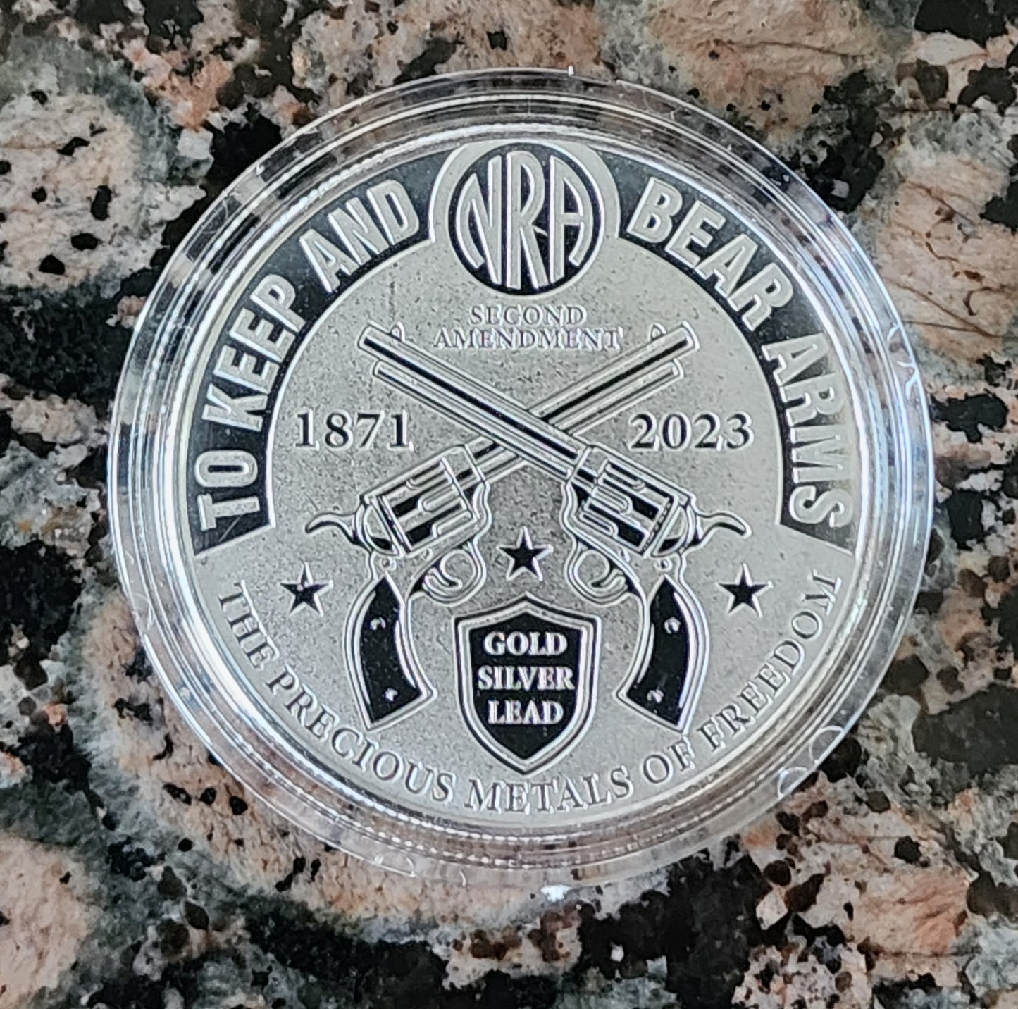 2023 NRA To Keep and Bear Arms - RARE - 1 oz Silver .999 Fine BU with Protective Cap