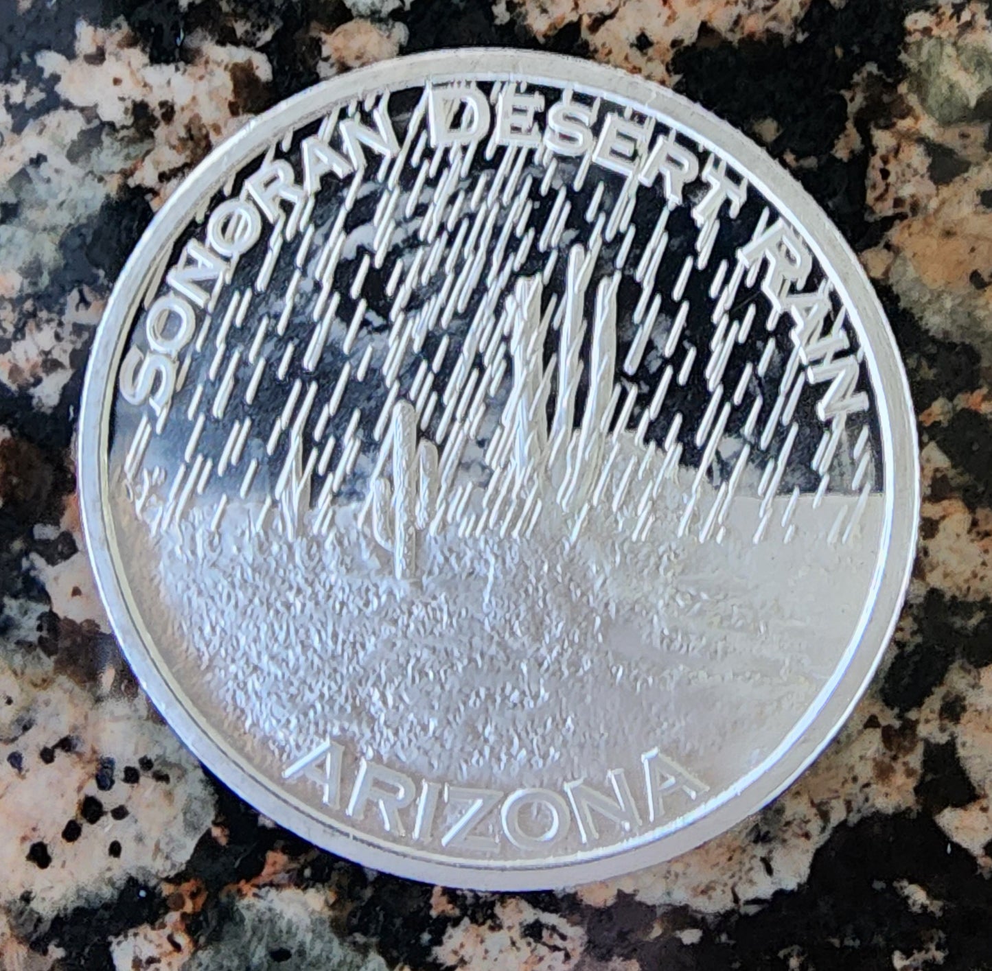 Arizona - Sonoran Desert Rain - 1oz .999 Fine Silver Round 100 Minted w/ COA