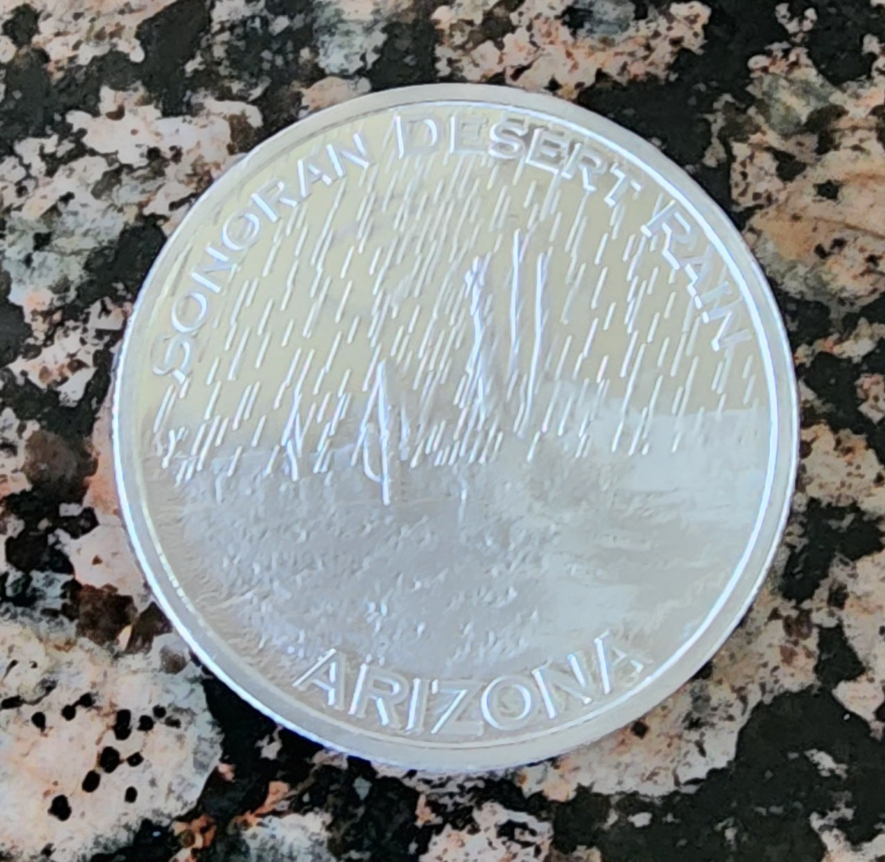 Arizona - Sonoran Desert Rain - 1oz .999 Fine Silver Round 100 Minted w/ COA