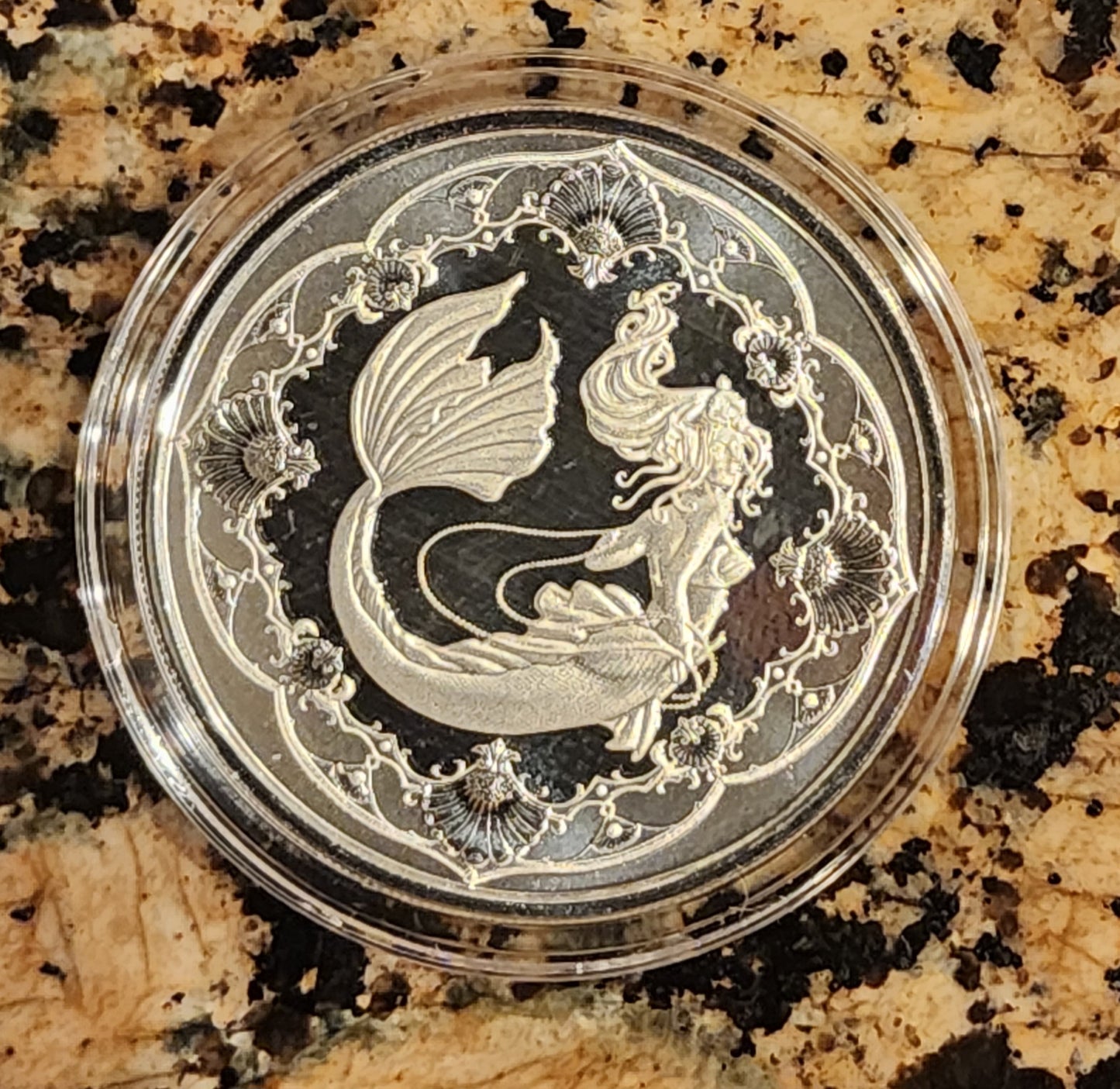 2022 Mermaid Princess of the Seas 1 OZ .999 SILVER PROOF-LIKE COIN w/ CAPSULE