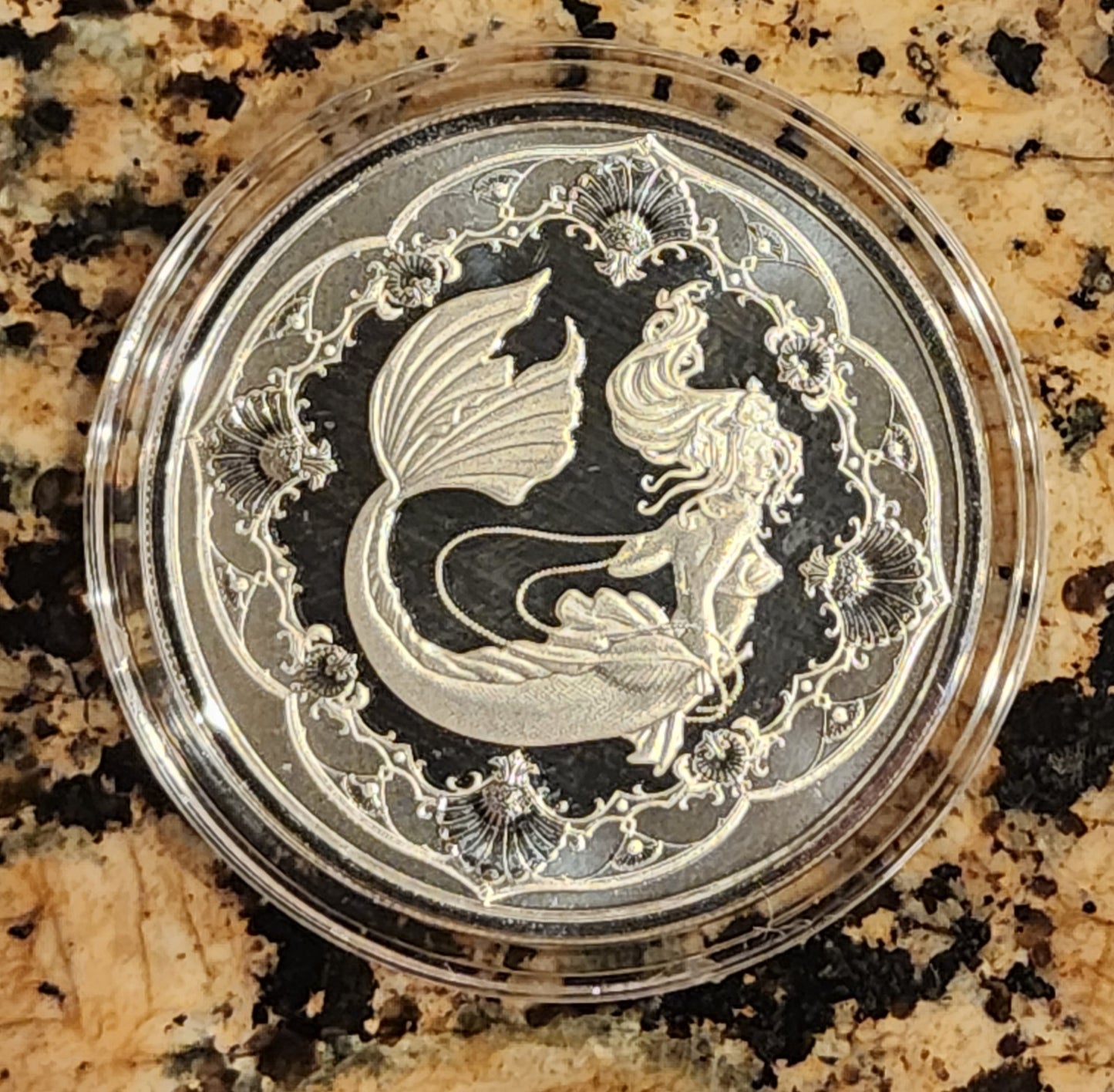 2022 Mermaid Princess of the Seas 1 OZ .999 SILVER PROOF-LIKE COIN w/ CAPSULE