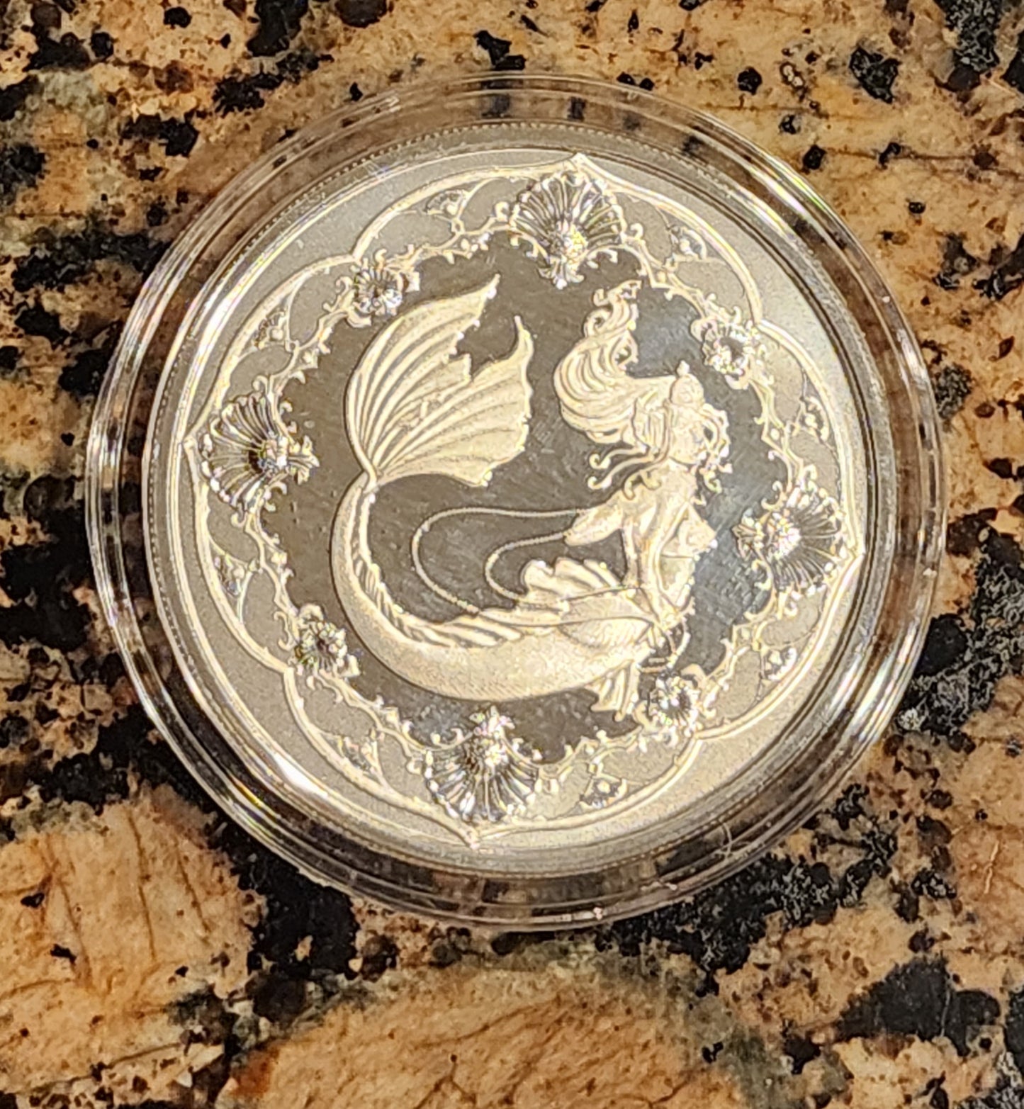 2022 Mermaid Princess of the Seas 1 OZ .999 SILVER PROOF-LIKE COIN w/ CAPSULE