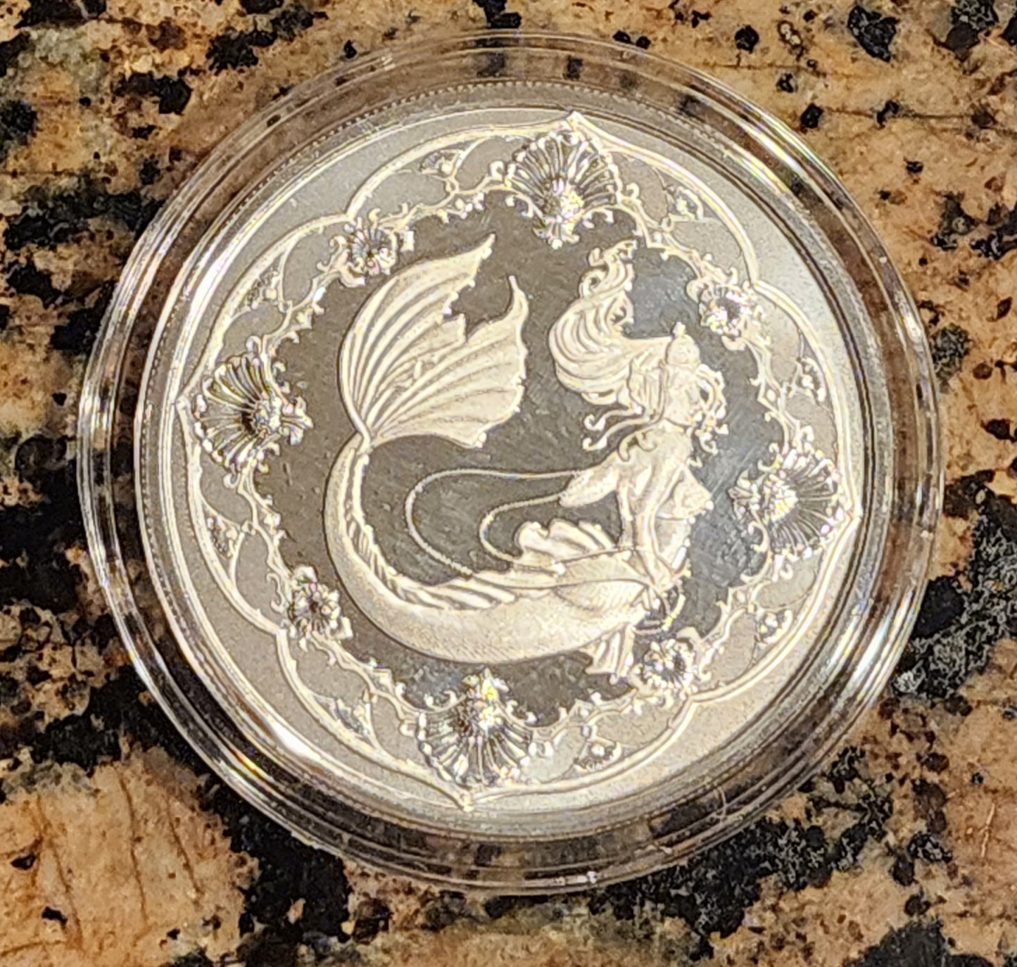 2022 Mermaid Princess of the Seas 1 OZ .999 SILVER PROOF-LIKE COIN w/ CAPSULE