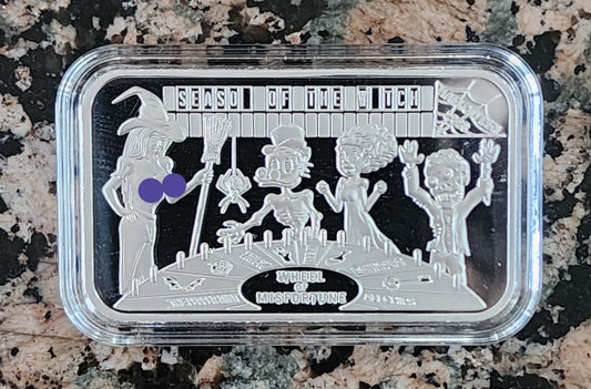 2023 Season of the Witch Sexy 1 Oz .999 Silver Art Bar Rare w/ COA