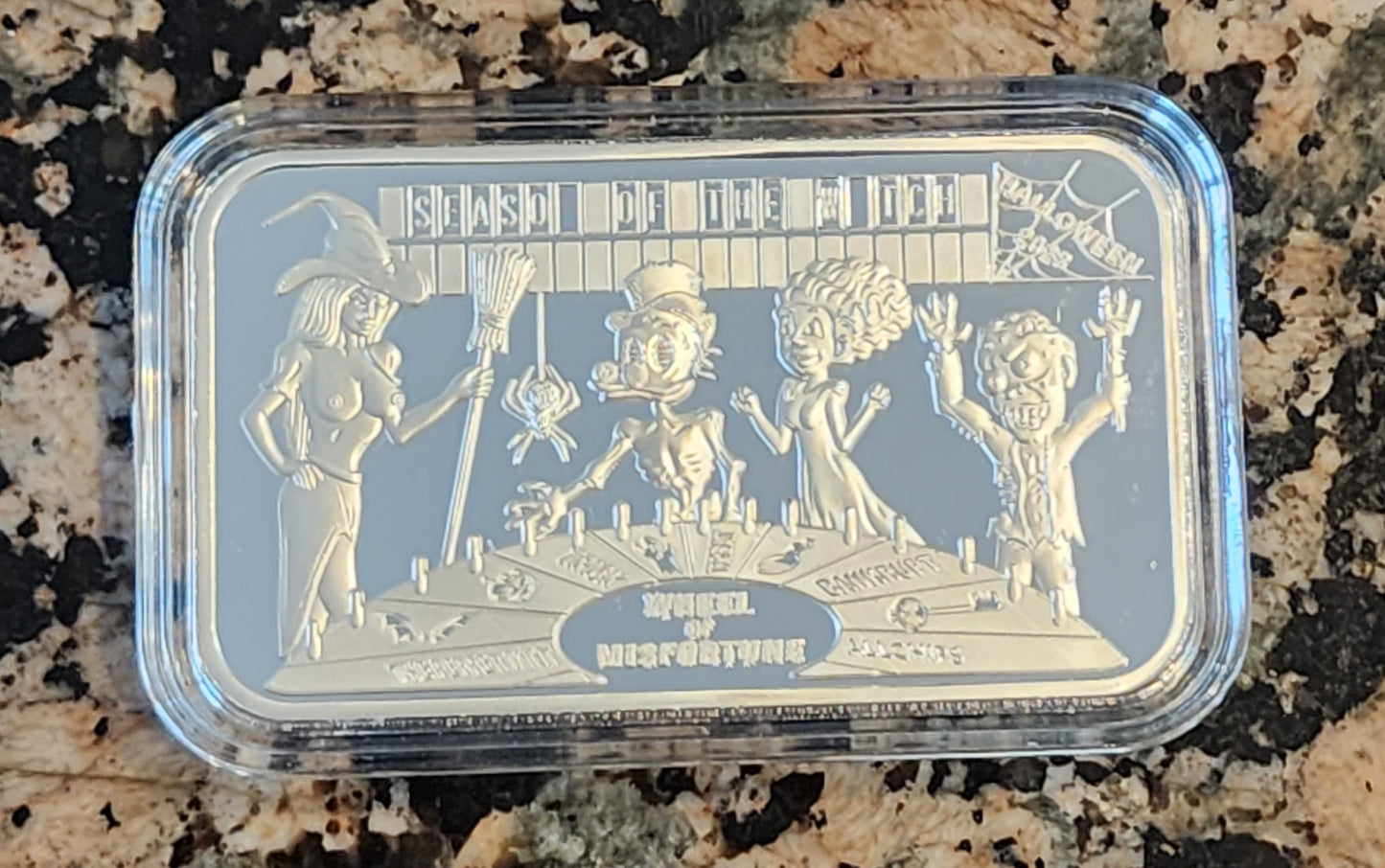 2023 Season of the Witch Sexy 1 Oz .999 Silver Art Bar Rare w/ COA