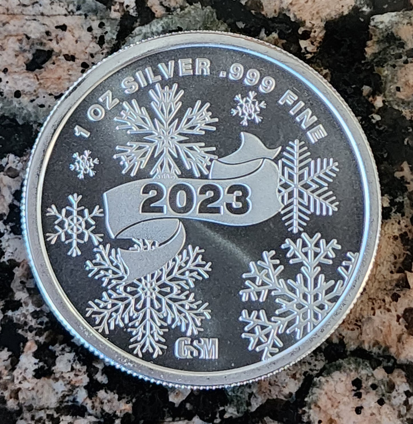 Merry Christmas Santa Claus 2023 1 Oz Silver BU Round .999 w/ Protective Capsule