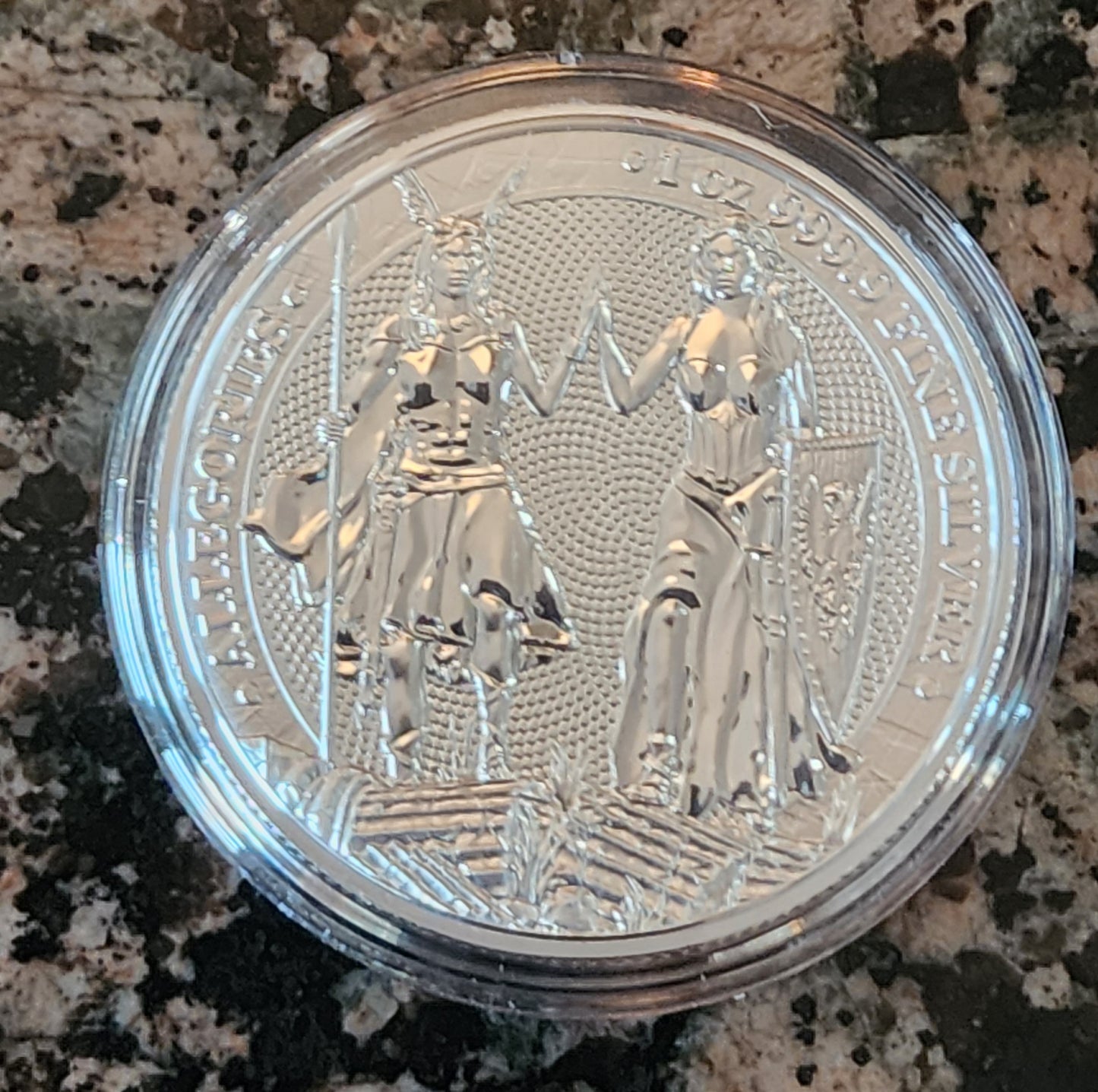 2023 GALIA & GERMANIA THE ALLEGORIES 1 oz .9999 Silver BU Coin in capsule w/ COA - 25,000 Minted