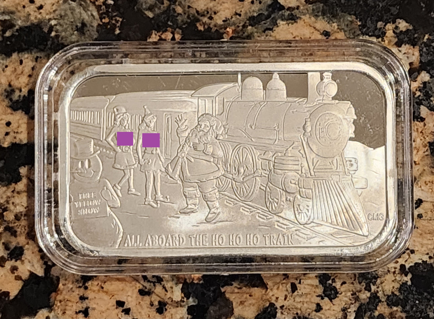 2023 Ho Ho Ho Train Sexy 1 Oz .999 CMG Mint Silver Art Bar Rare w/ COA