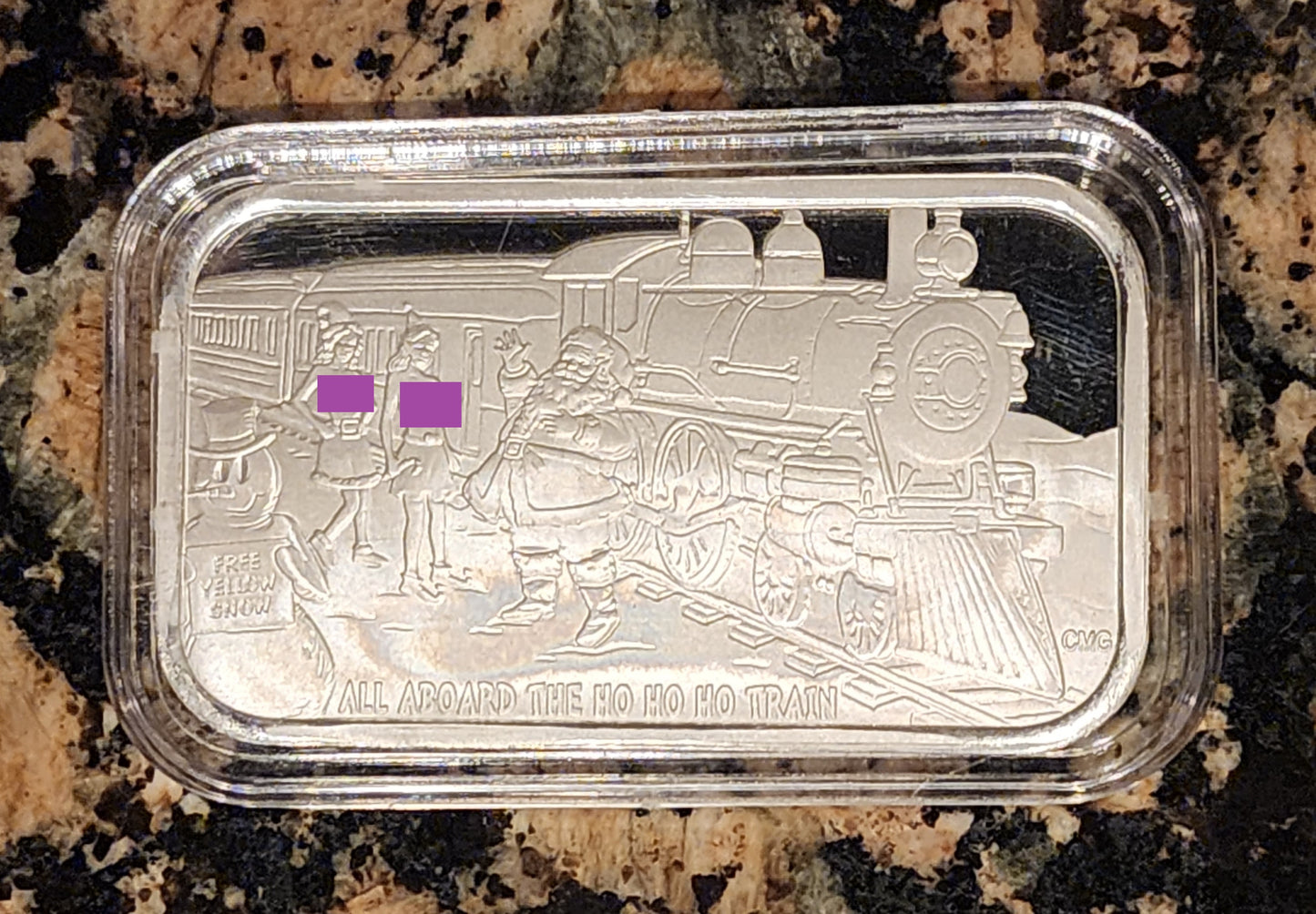 2023 Ho Ho Ho Train Sexy 1 Oz .999 CMG Mint Silver Art Bar Rare w/ COA