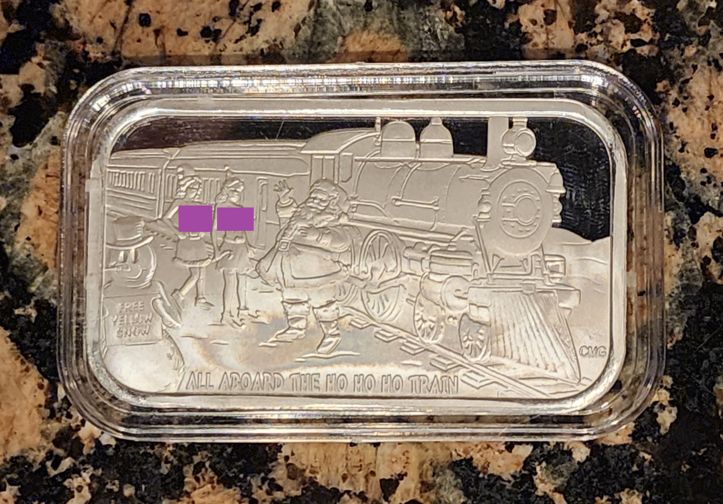 2023 Ho Ho Ho Train Sexy 1 Oz .999 CMG Mint Silver Art Bar Rare w/ COA