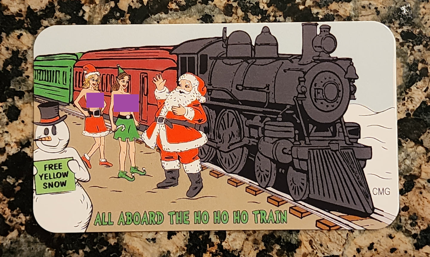 2023 Ho Ho Ho Train Sexy 1 Oz .999 CMG Mint Silver Art Bar Rare w/ COA