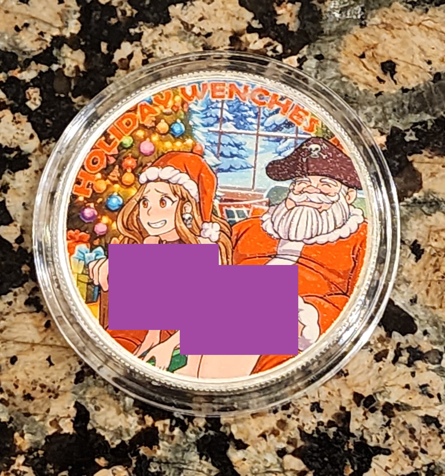 Locker Holiday Wench Santa Sexy Silver .999 1 Oz Round 350 Minted