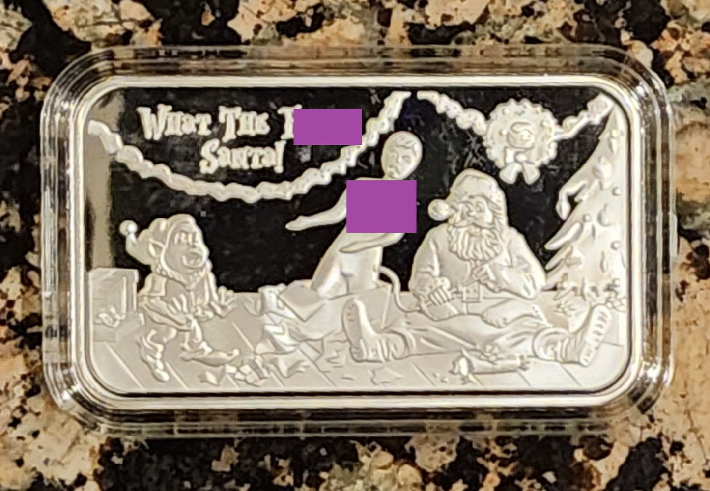 2023 What the F!#$ Santa Sexy 1 Oz .999 CMG Mint Silver Art Bar Rare w/ COA