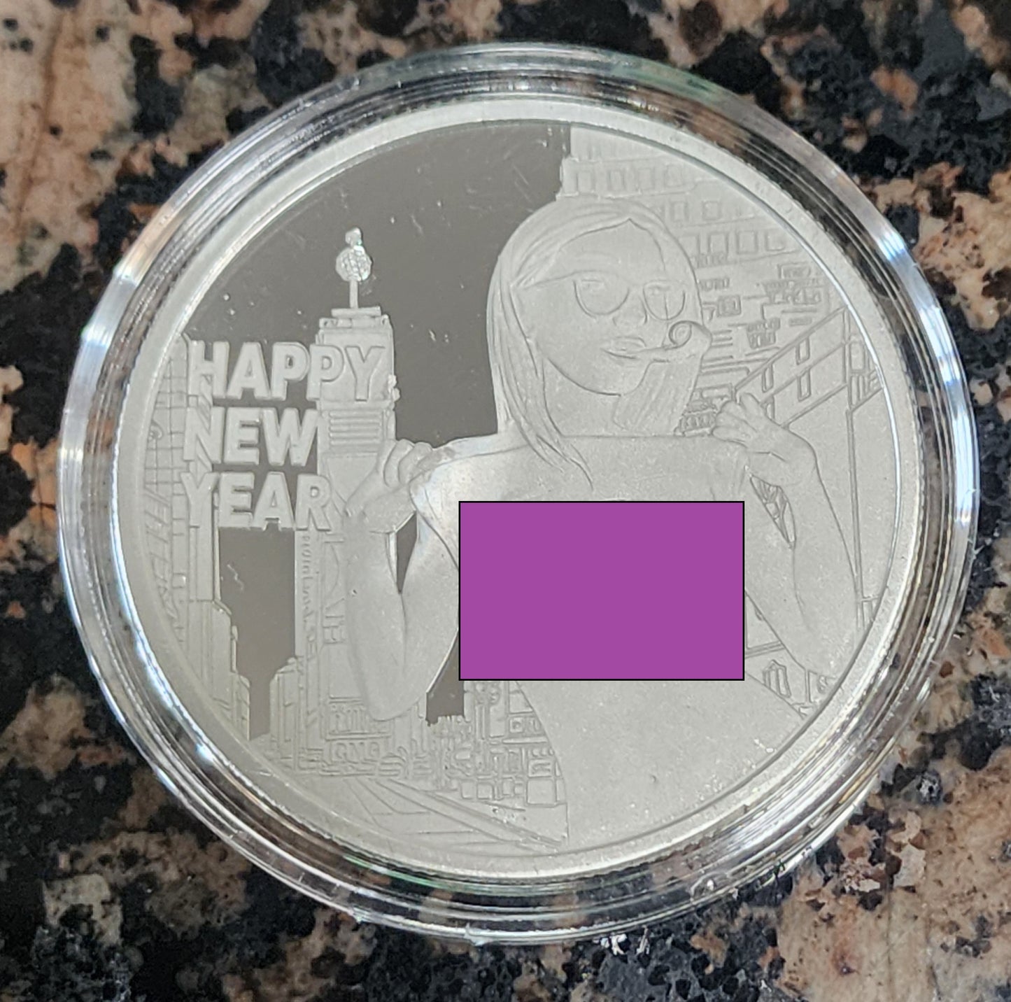 2024 New Years Day Beauty Silver .999 1oz Round Limited Mintage of 200 with COA