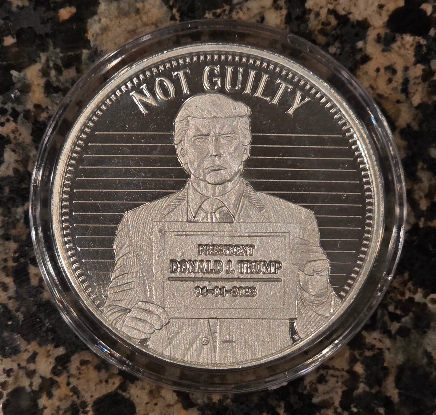 Trump Indictment NOT GUILTY 1 Oz Silver Round .999 Fine Limited Edition