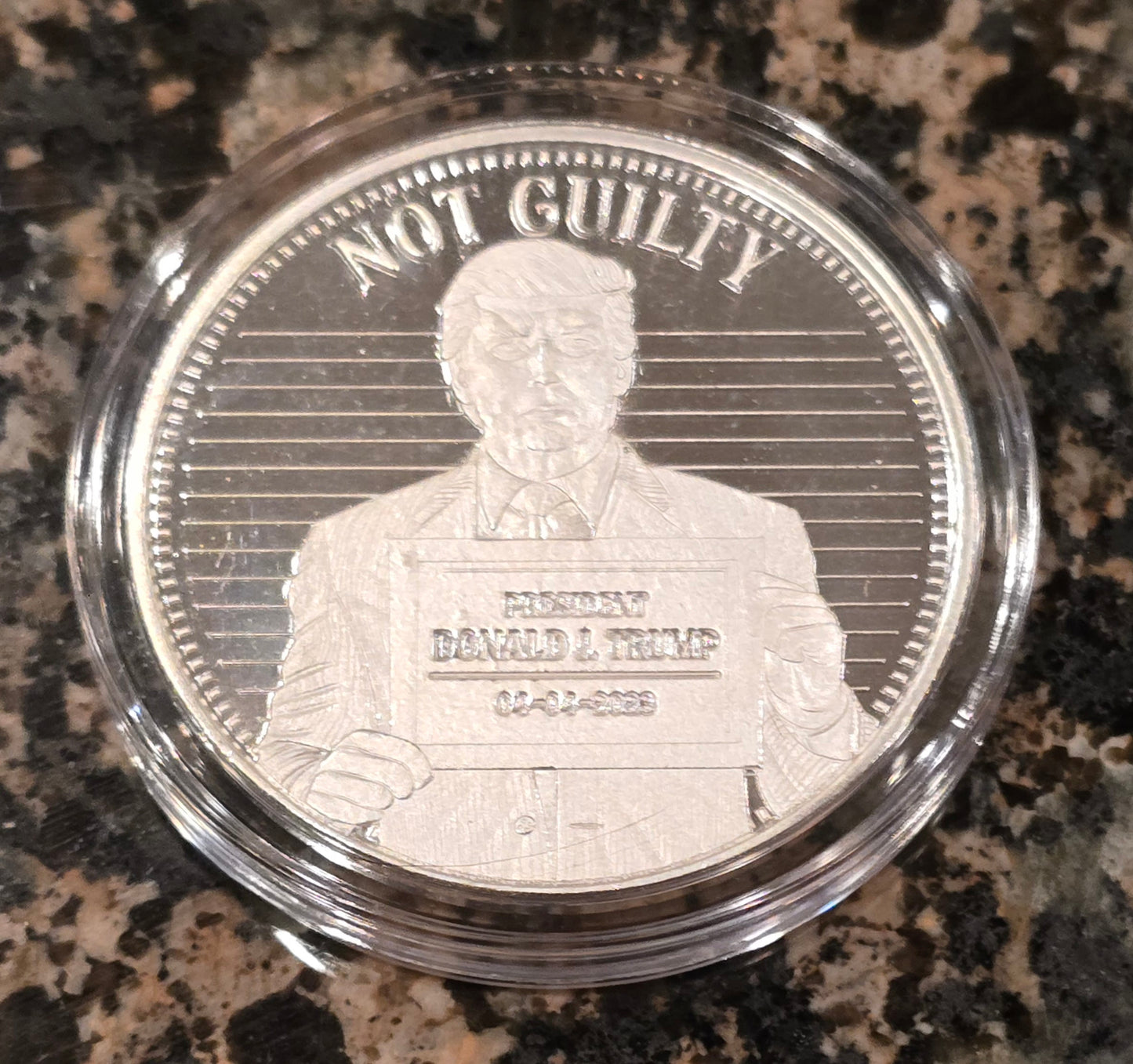 Trump Indictment NOT GUILTY 1 Oz Silver Round .999 Fine Limited Edition