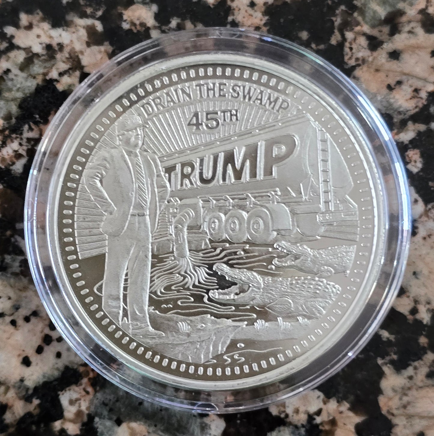 Donald Trump Drain the Swamp 1 Oz Silver Round .999 Fine Limited Edition