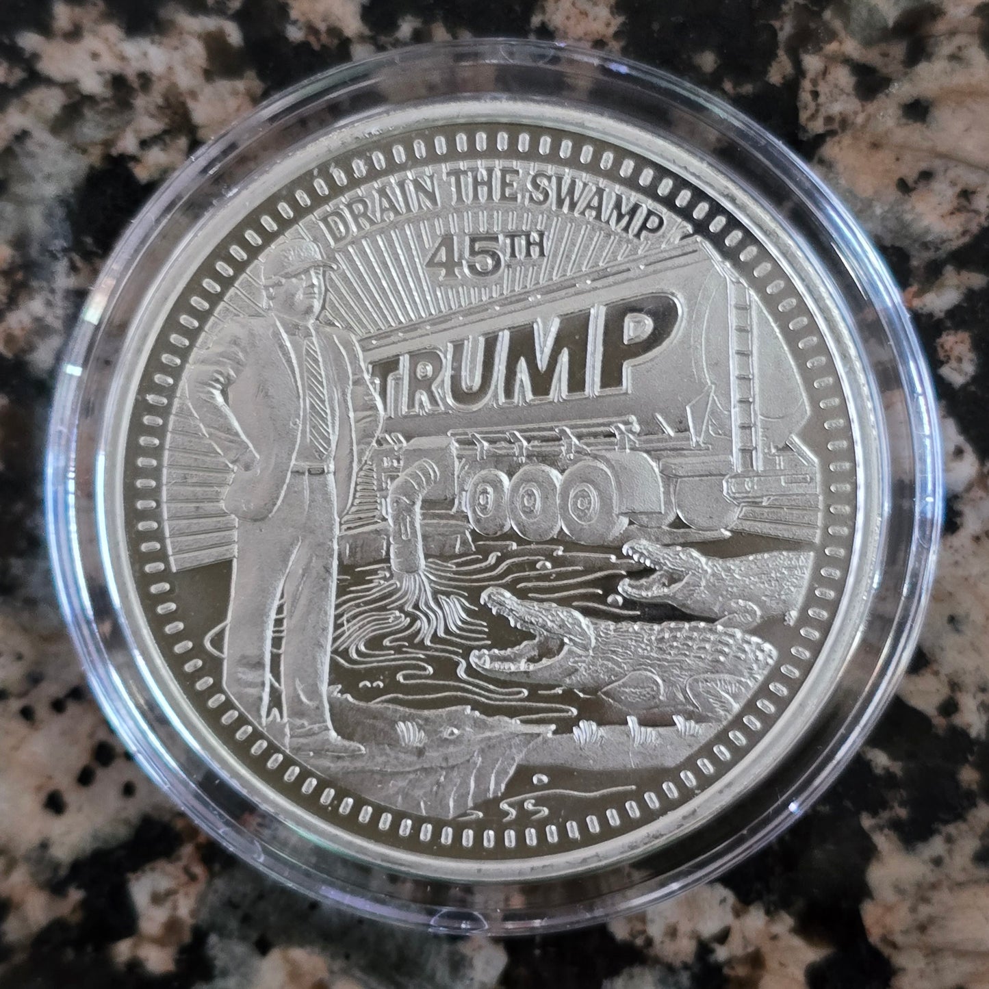 Donald Trump Drain the Swamp 1 Oz Silver Round .999 Fine Limited Edition