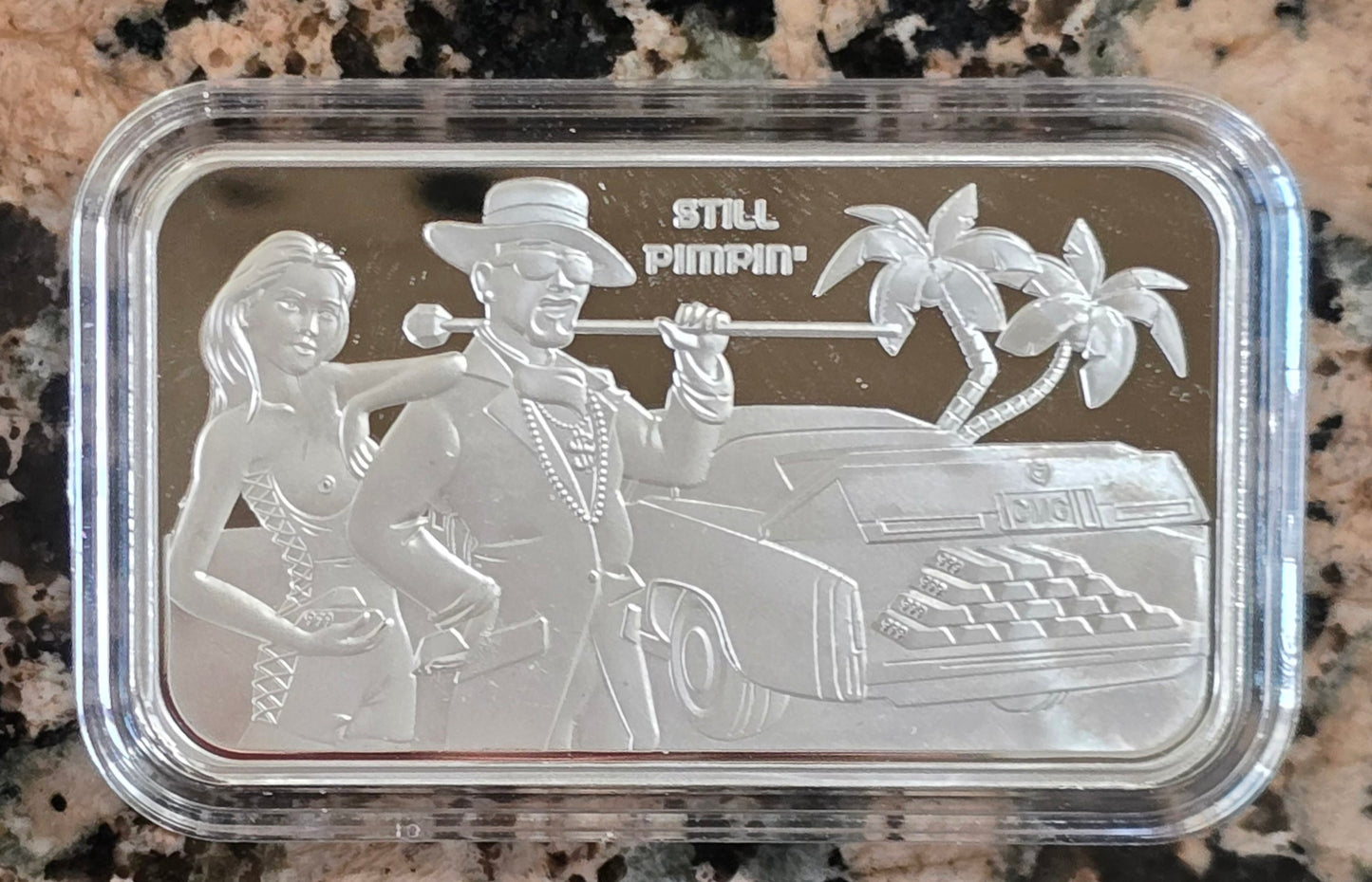 2024 Still Pimping Sexy 1 Oz .999 CMG Mint Silver Art Bar Rare w/ COA