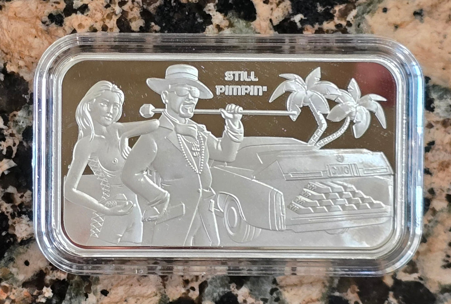 2024 Still Pimping Sexy 1 Oz .999 CMG Mint Silver Art Bar Rare w/ COA