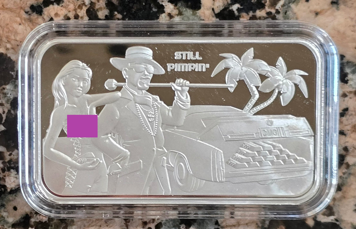 2024 Still Pimping Sexy 1 Oz .999 CMG Mint Silver Art Bar Rare w/ COA