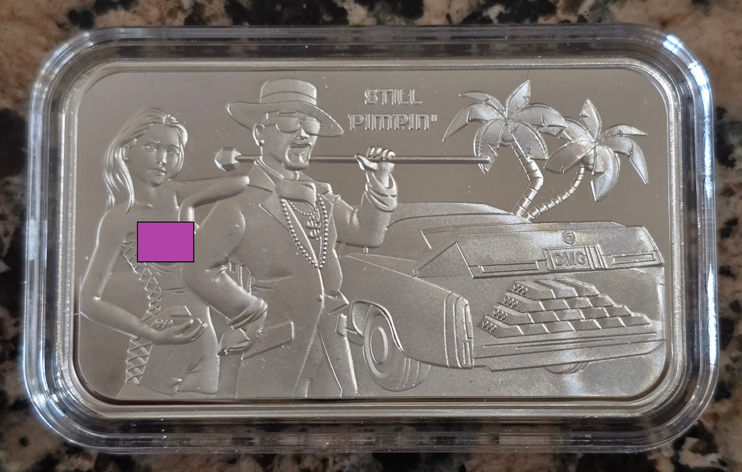 2024 Still Pimping Sexy 1 Oz .999 CMG Mint Silver Art Bar Rare w/ COA