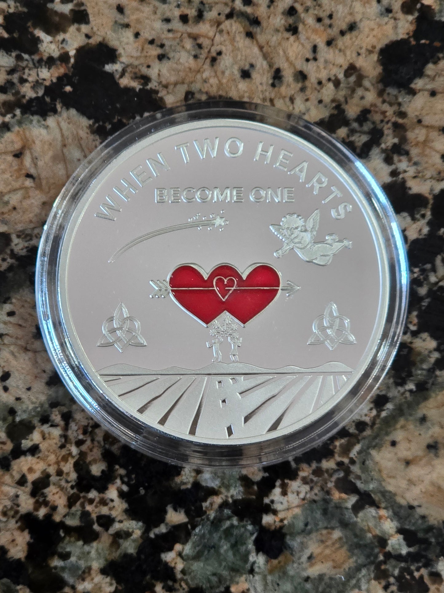 When Two Hearts Become One - 1oz .999 Fine Silver Round 100 Minted w/ COA