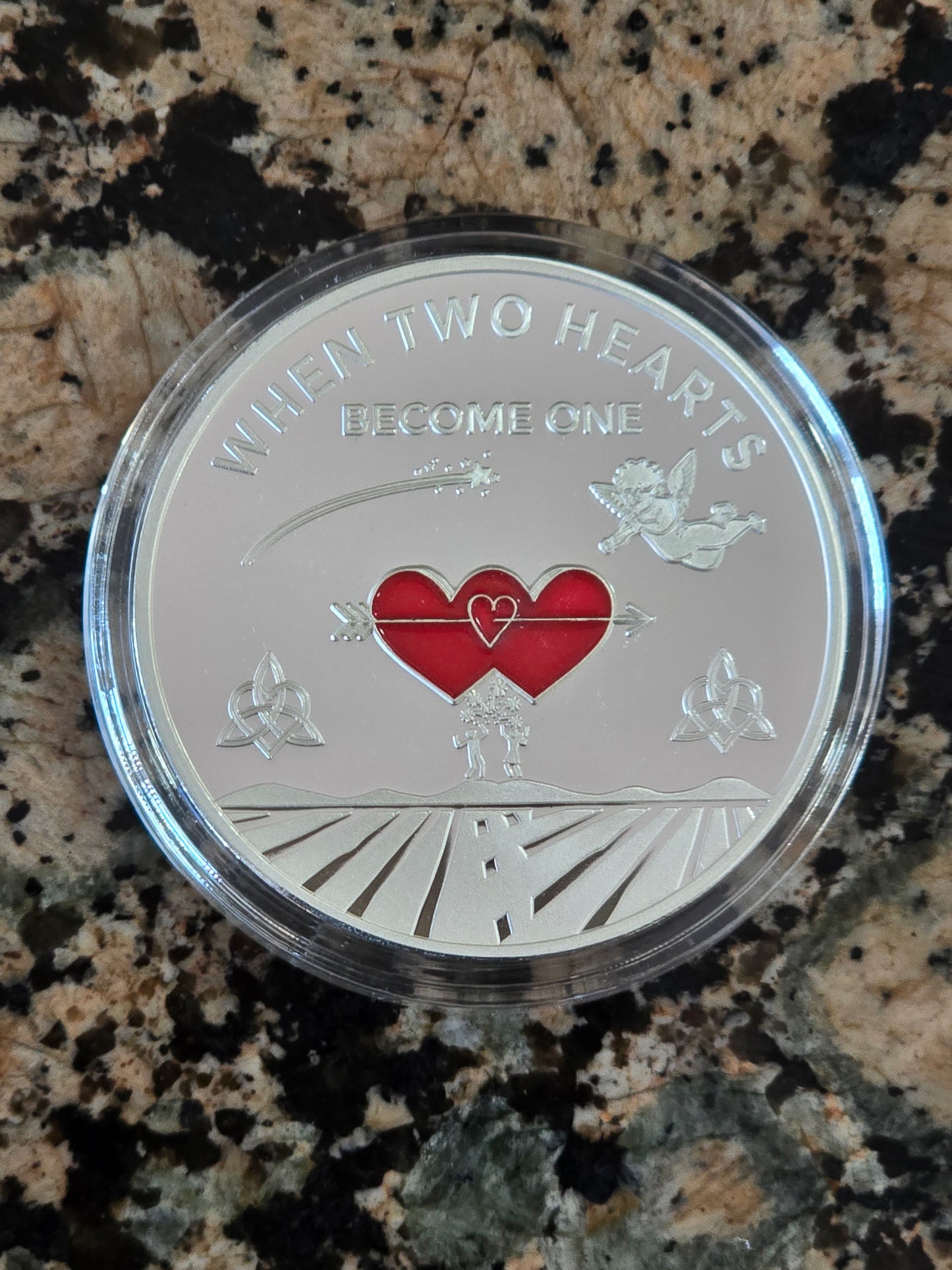 When Two Hearts Become One - 1oz .999 Fine Silver Round 100 Minted w/ COA