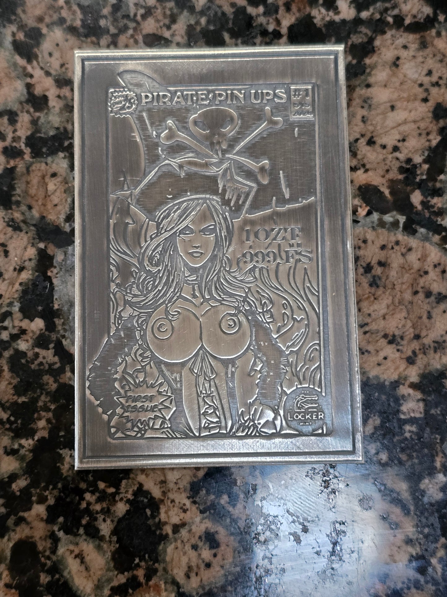 Locker Mint Sexy Candy Cannons Pirate Pinup 1 Oz .999 Silver Art Bar 499 Minted