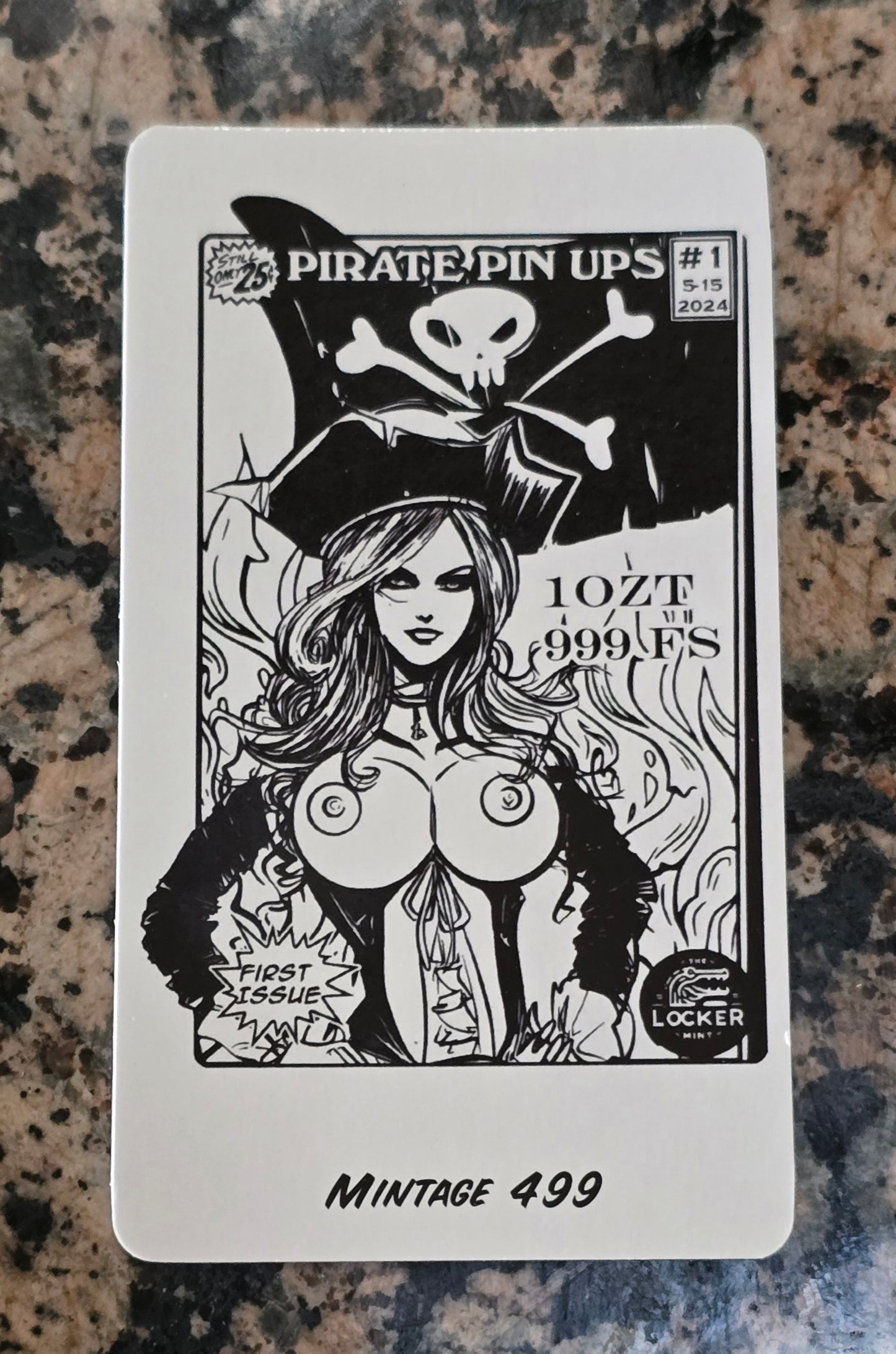 Locker Mint Sexy Candy Cannons Pirate Pinup 1 Oz .999 Silver Art Bar 499 Minted