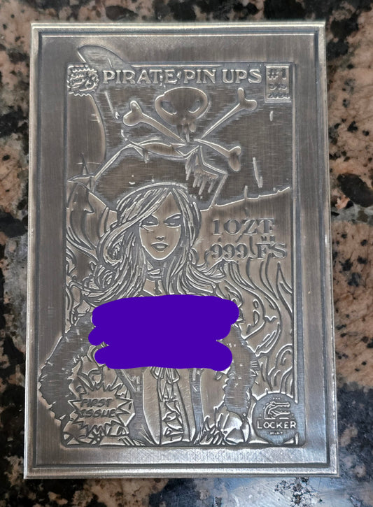 Locker Mint Sexy Candy Cannons Pirate Pinup 1 Oz .999 Silver Art Bar 499 Minted