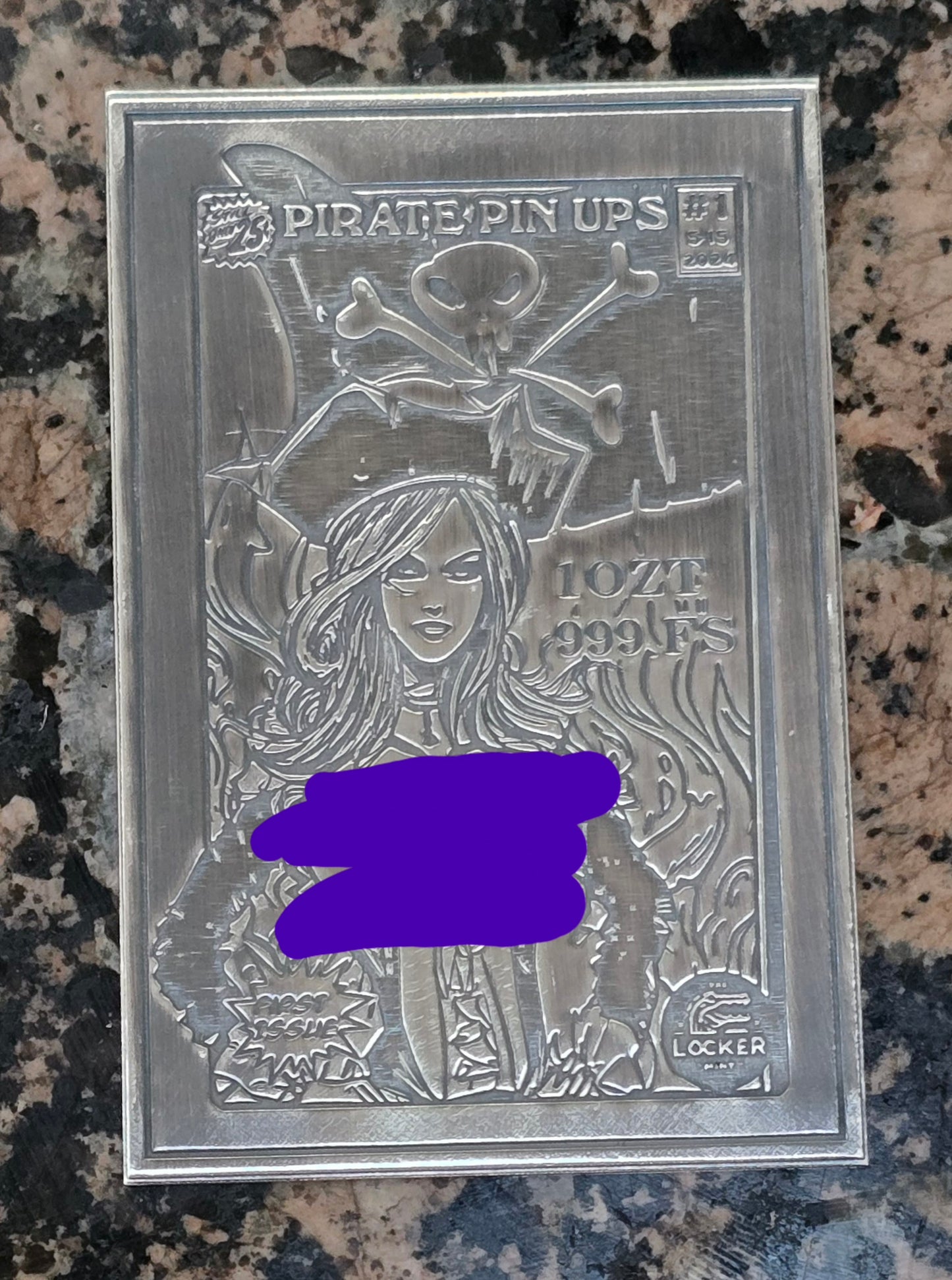 Locker Mint Sexy Candy Cannons Pirate Pinup 1 Oz .999 Silver Art Bar 499 Minted