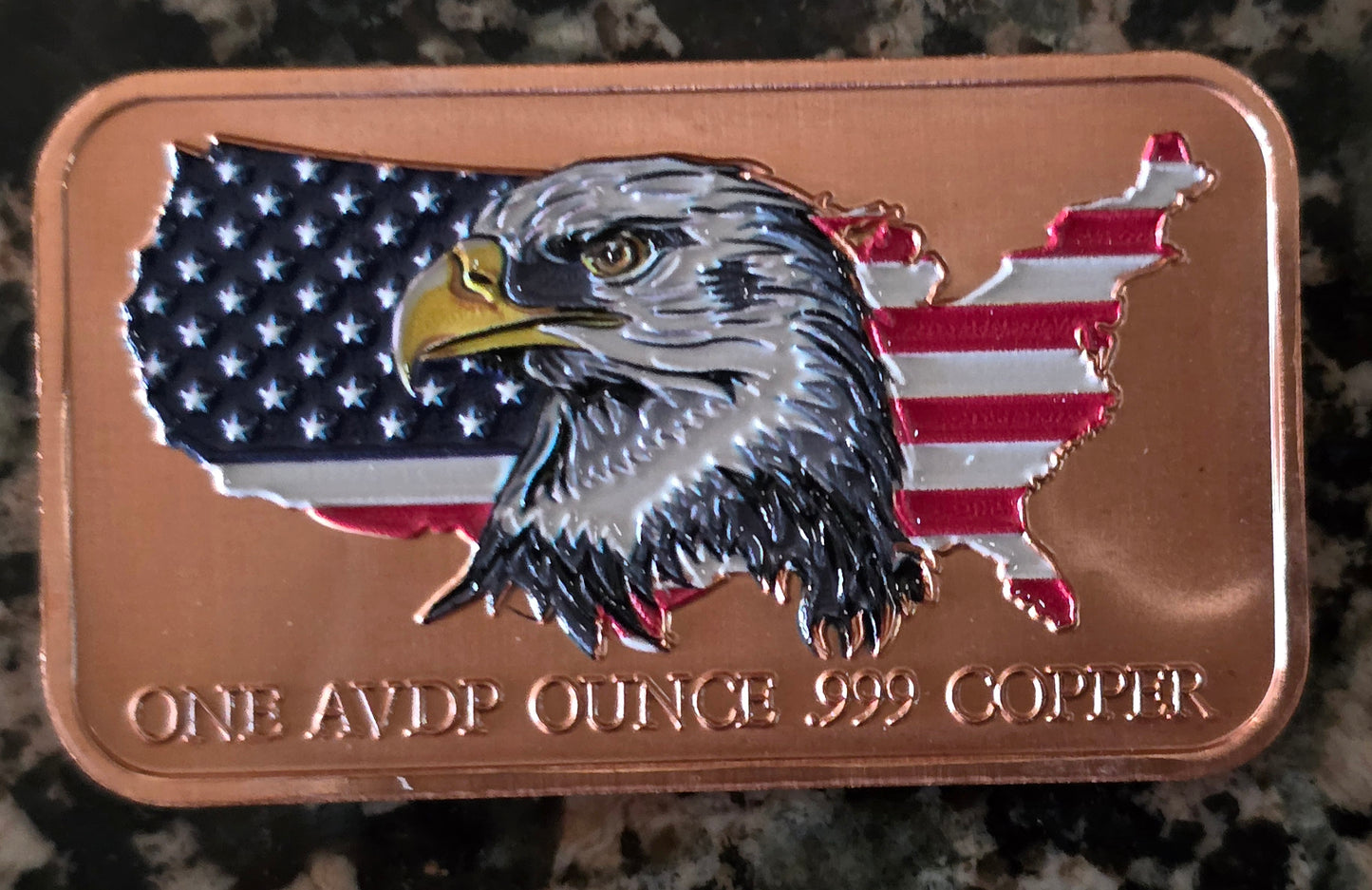 2024 Trump Eagle Rider 1 AVDP Ounce Pure Copper Bar BU