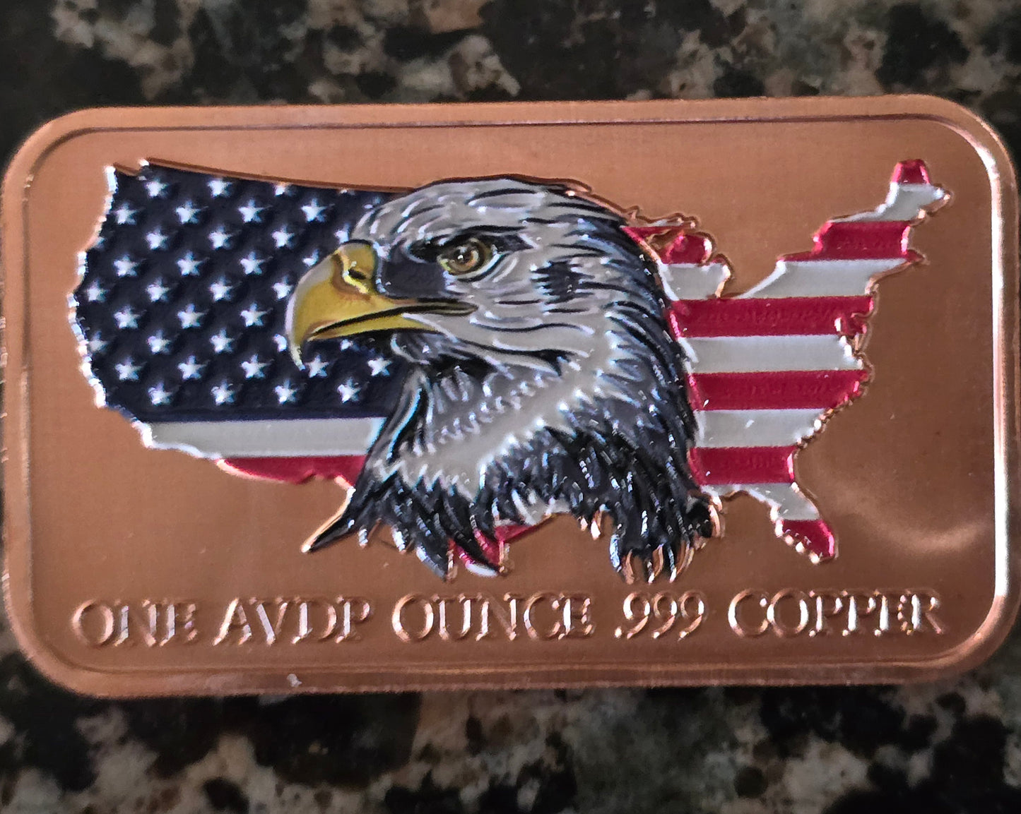 2024 Trump Eagle Rider 1 AVDP Ounce Pure Copper Bar BU