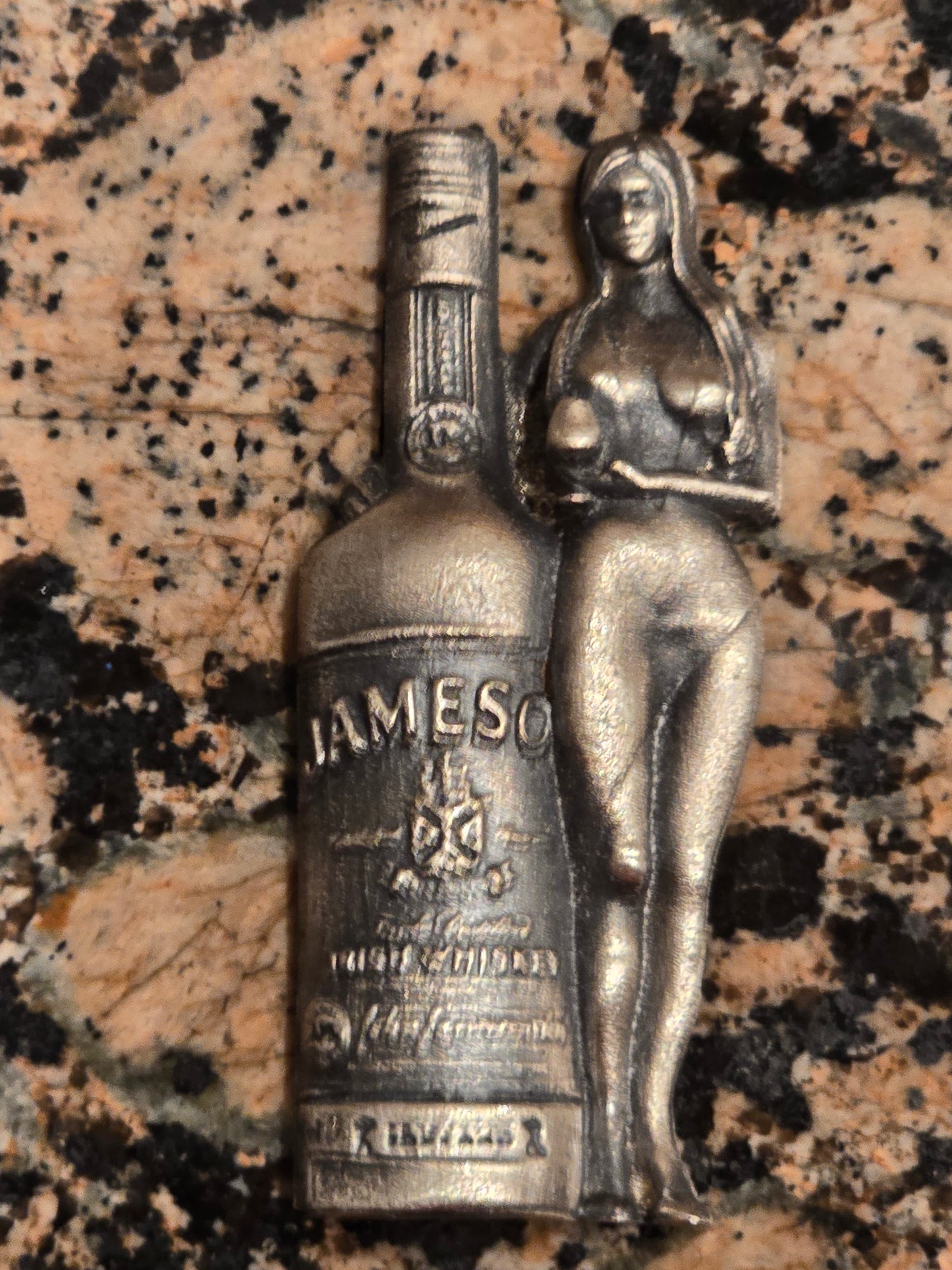 Jameson Girl Retired Sexy Hand Poured .999 Silver ~3.1 Troy Oz with with COA