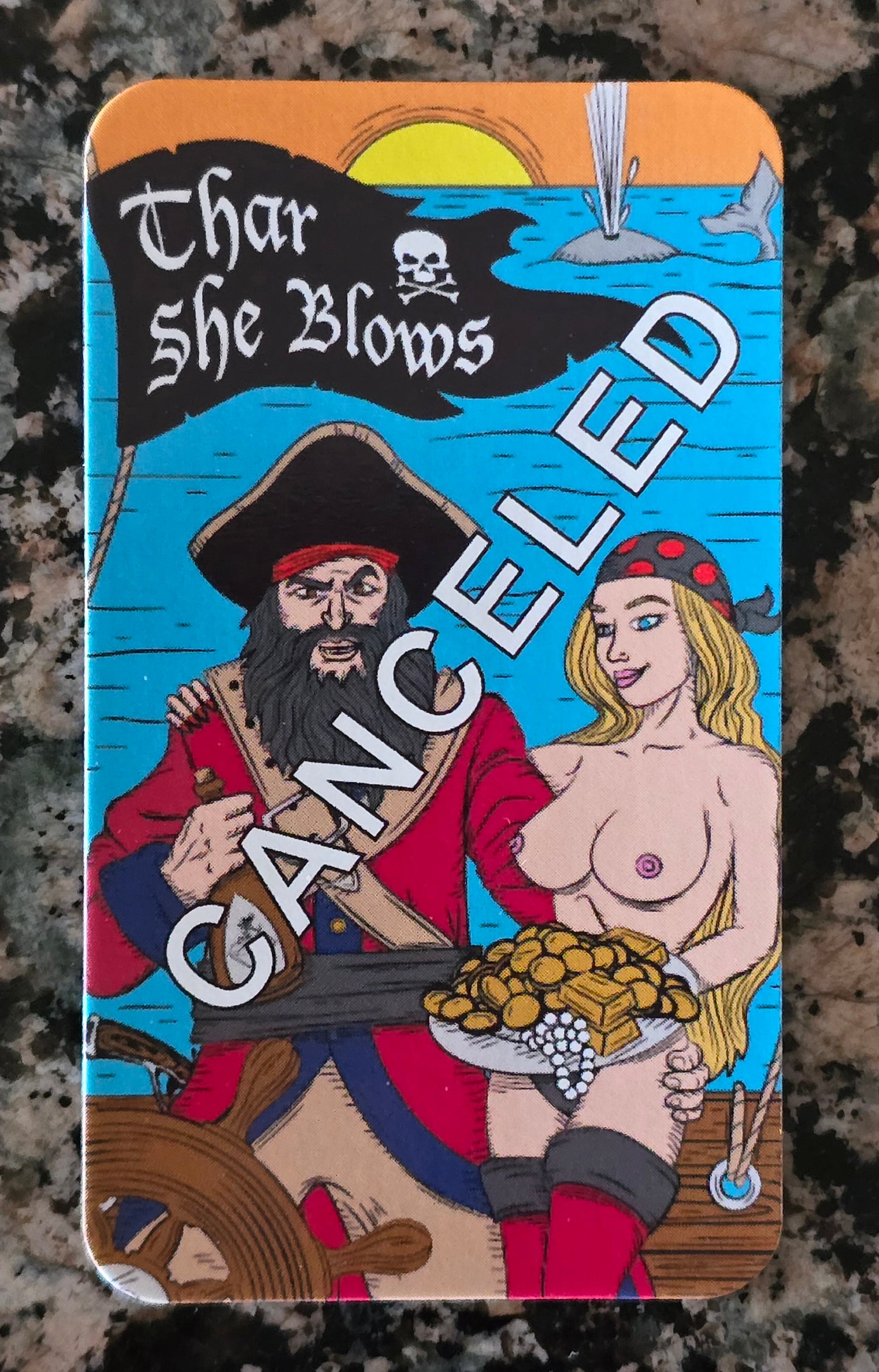 2024 Sexy Thar She Blows (Canceled) 1 Oz .999 CMG Mint Silver Art Bar Rare 50 Mintage w/ COA