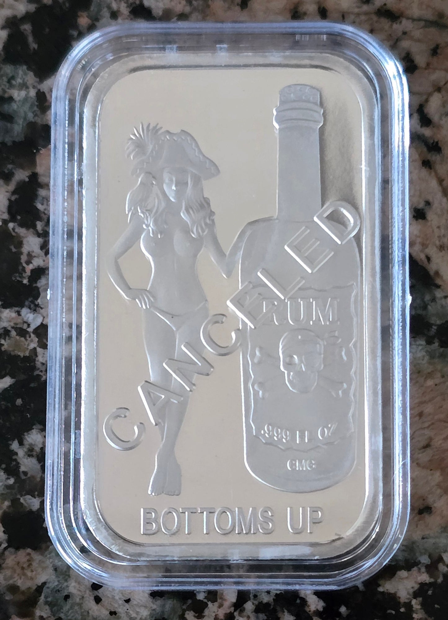 2024 Sexy Bottoms Up (Canceled) 1 Oz .999 CMG Mint Silver Art Bar Rare 50 Mintage w/ COA