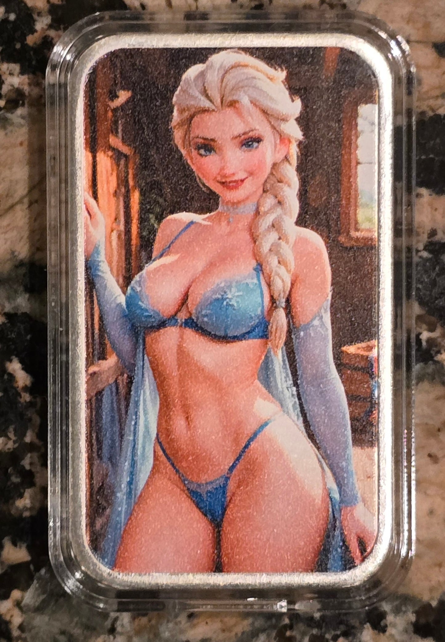 Sexy Princess In The Sheets 1 Oz .999 Silver Art Bar 269 Mintage w/COA