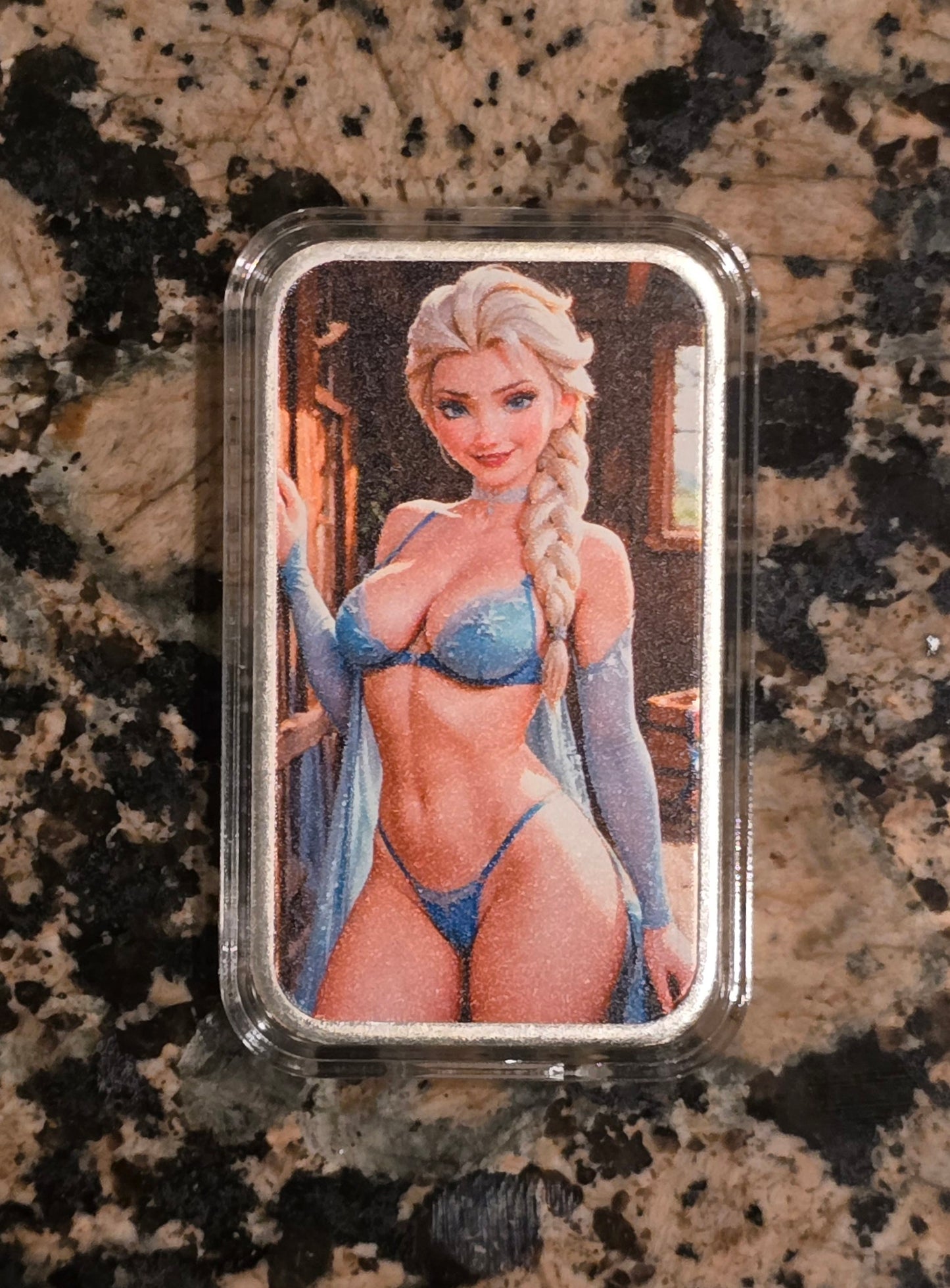 Sexy Princess In The Sheets 1 Oz .999 Silver Art Bar 269 Mintage w/COA