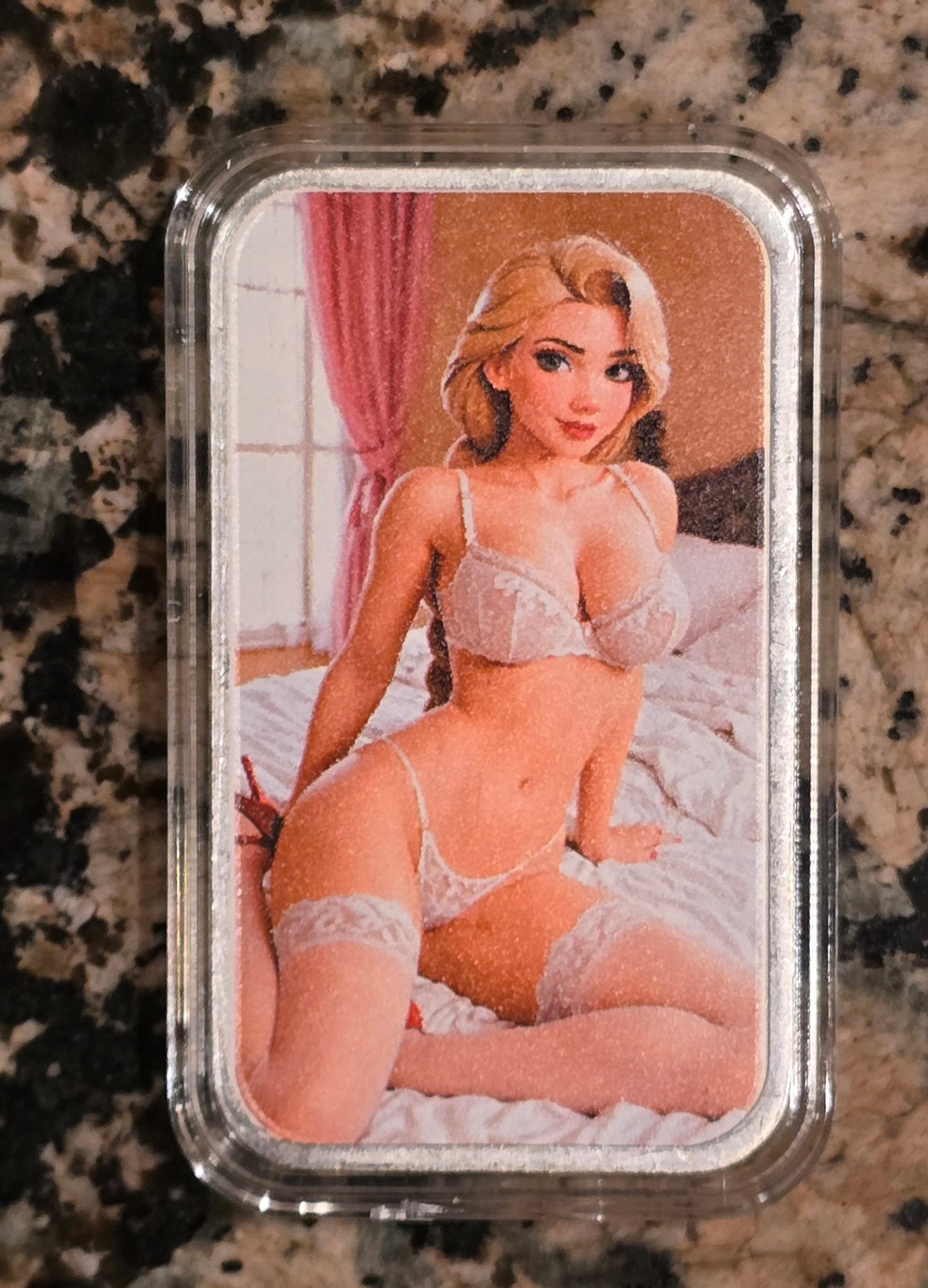 Sexy Princess In The Sheets 1 Oz .999 Silver Art Bar 269 Mintage w/COA