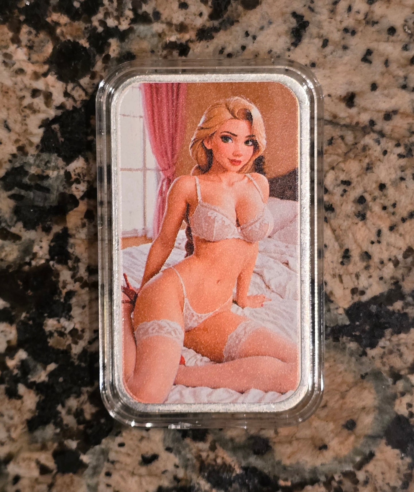 Sexy Princess In The Sheets 1 Oz .999 Silver Art Bar 269 Mintage w/COA