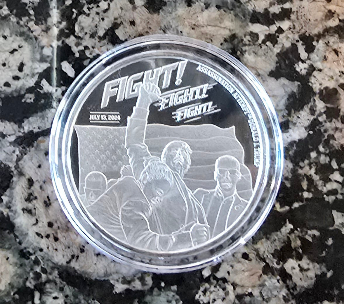 Trump Survives - Assassination Attempt 1 Oz Silver Round .999 Fine Limited Edition