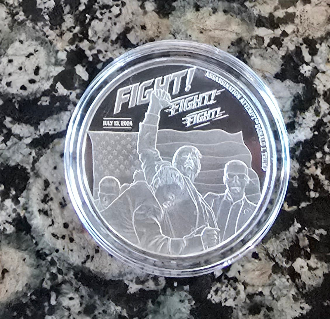 Trump Survives - Assassination Attempt 1 Oz Silver Round .999 Fine Limited Edition