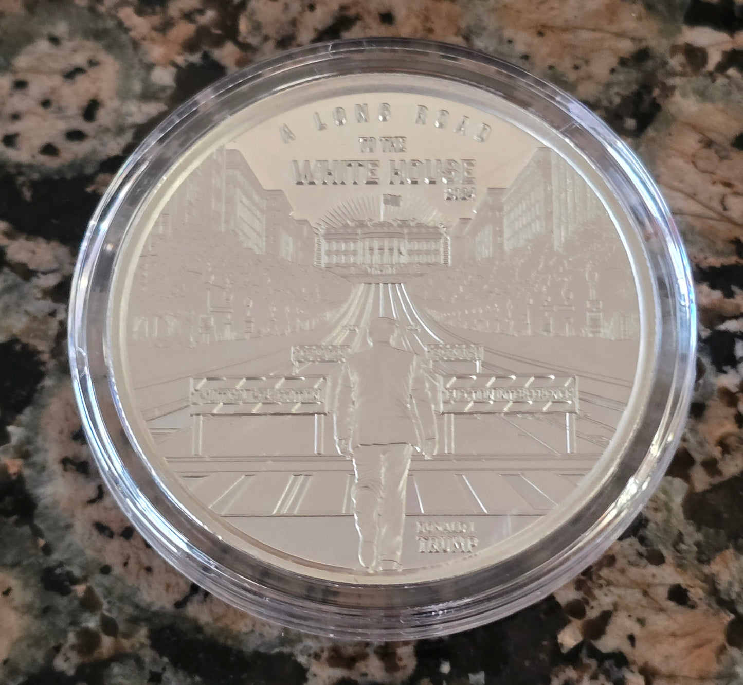 Trump 2024 The Long Road To The Whitehouse 1 Oz Silver Round .999 Fine Limited Edition