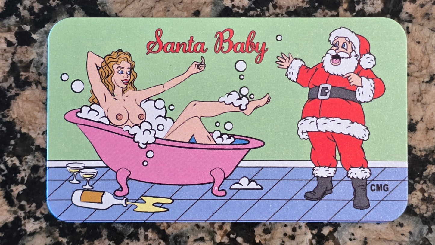 2024 Santa Baby 1 Oz .999 Silver CMG Mint Sexy Art Bar Very Rare 78 mintage w/ COA